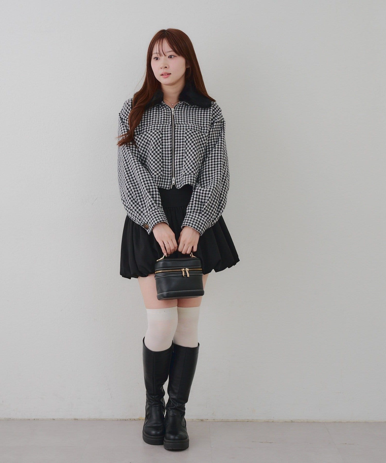 NICE CLAUP / OLIVE des OLIVE OUTLET(ナイスクラップ  / オリーブ デ オリーブ アウトレット) 【RMAF】衿ファー付チャックショートジャケット