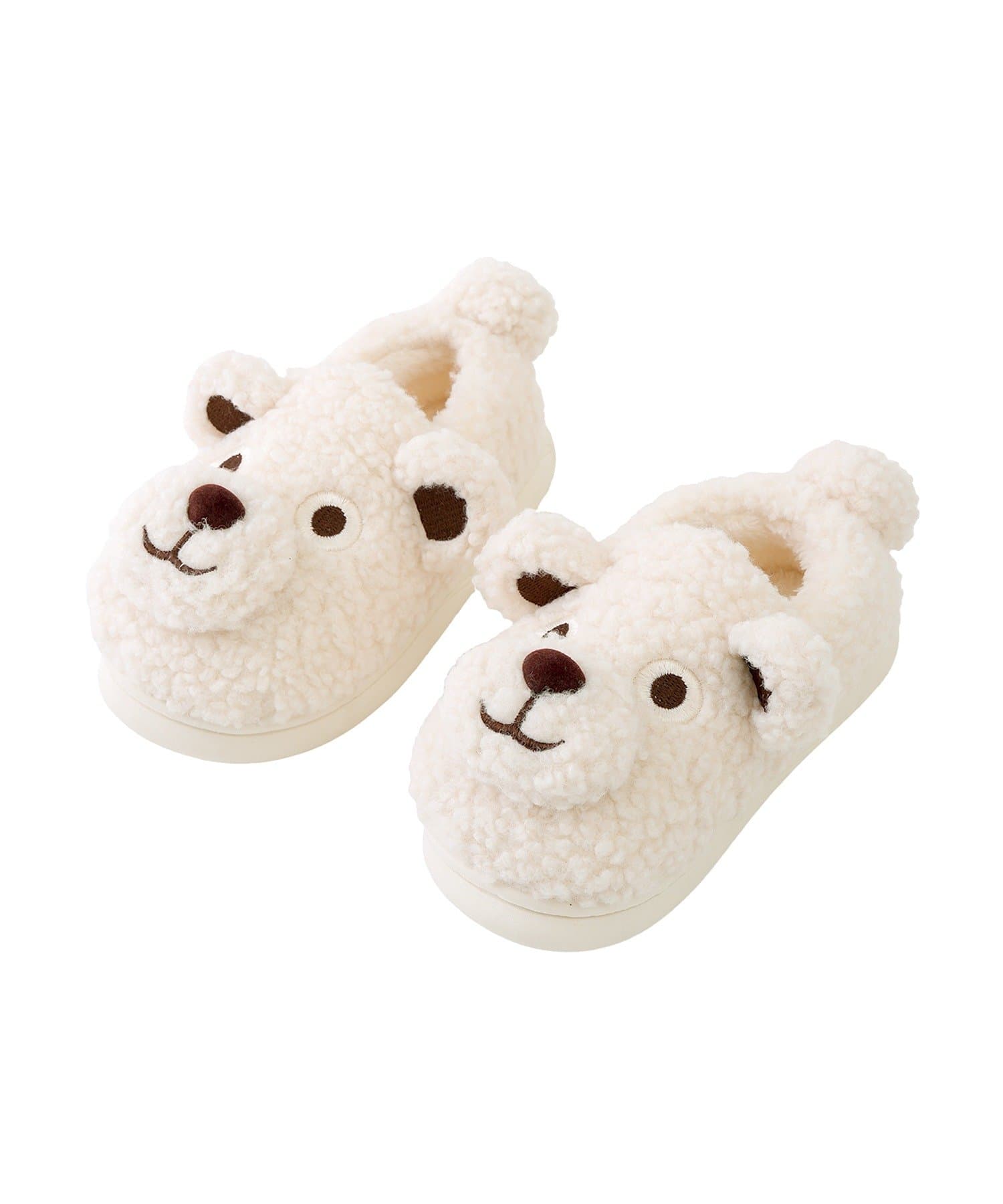 3COINS(スリーコインズ) KIDSくまモコスリッパ：17～18cm