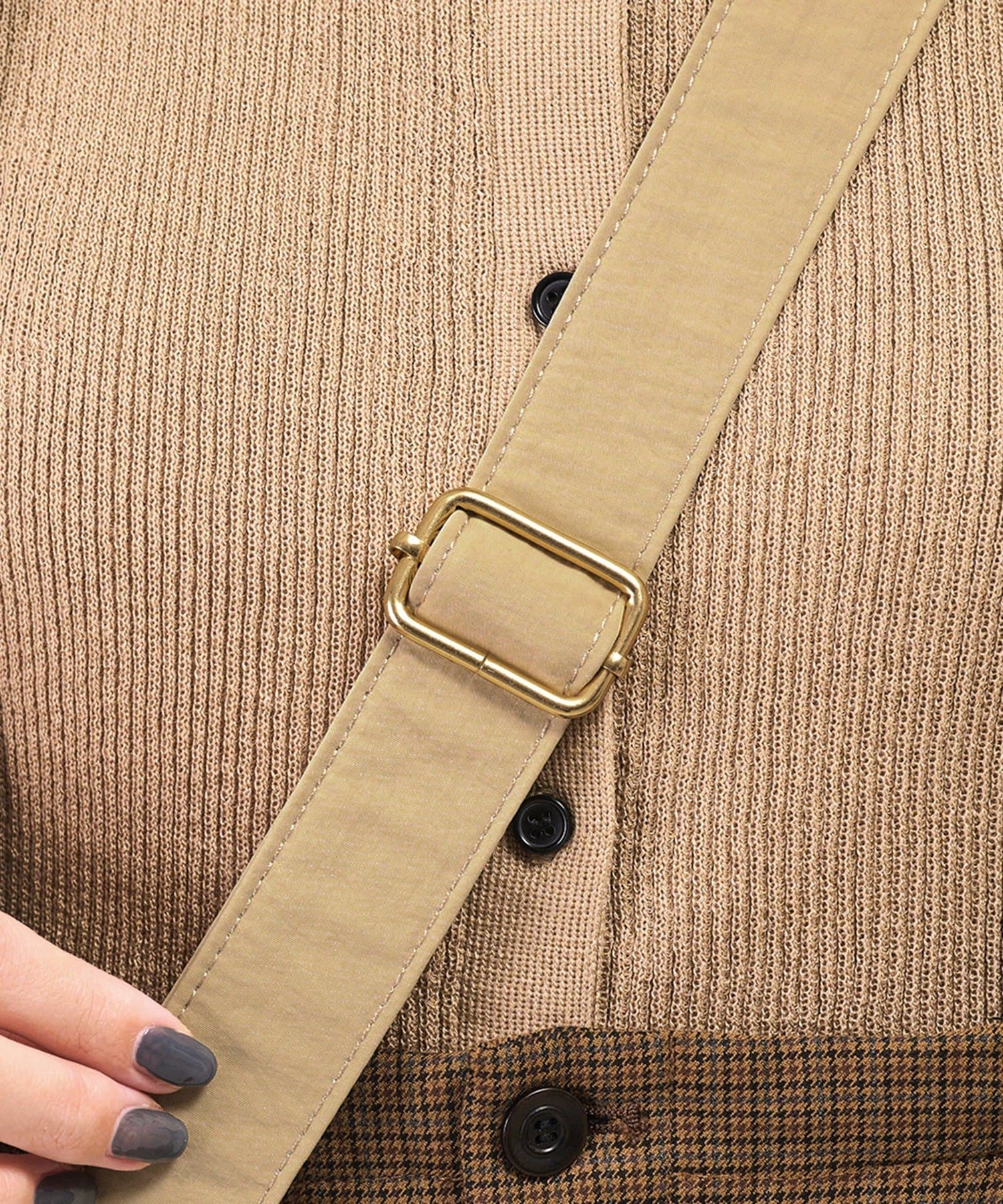 3COINS(スリーコインズ) 2wayキルティングショルダーバッグ