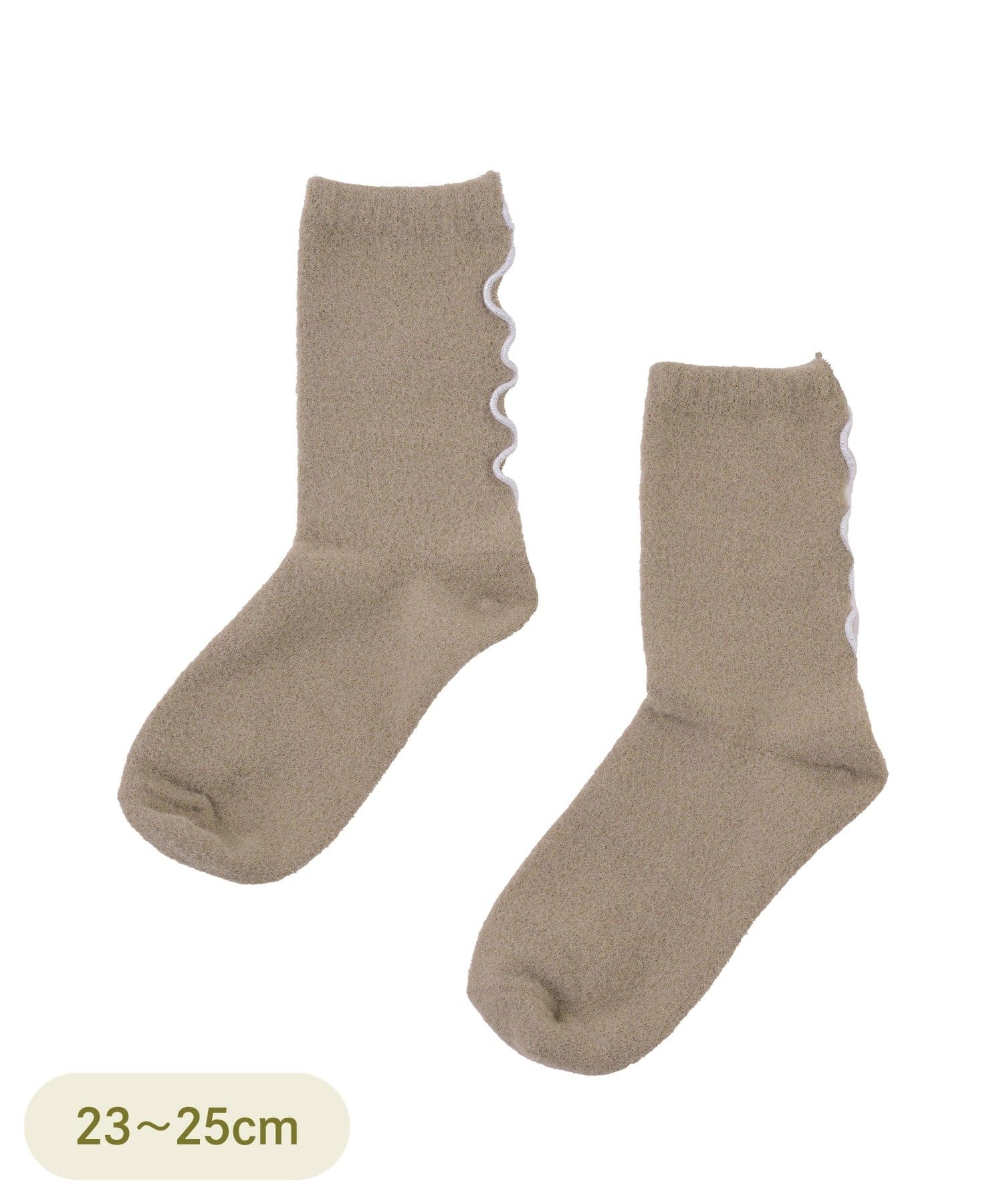 3COINS(スリーコインズ) 毛玉になりにくいバックラメメロウソックス