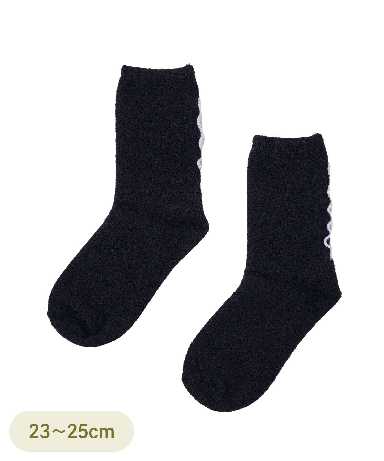 3COINS(スリーコインズ) 毛玉になりにくいバックラメメロウソックス