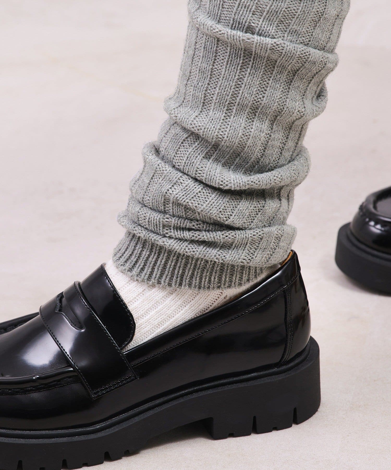 3COINS(スリーコインズ) リブレッグウォーマー