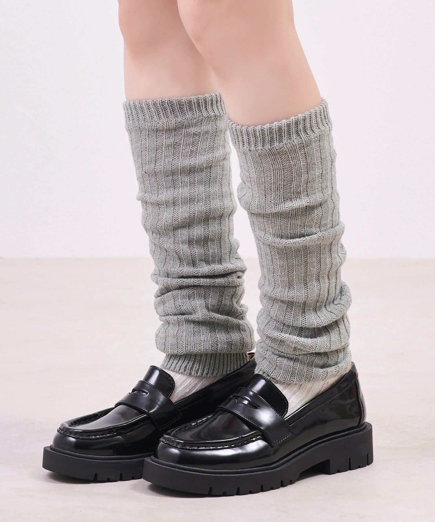 3COINS(スリーコインズ) リブレッグウォーマー