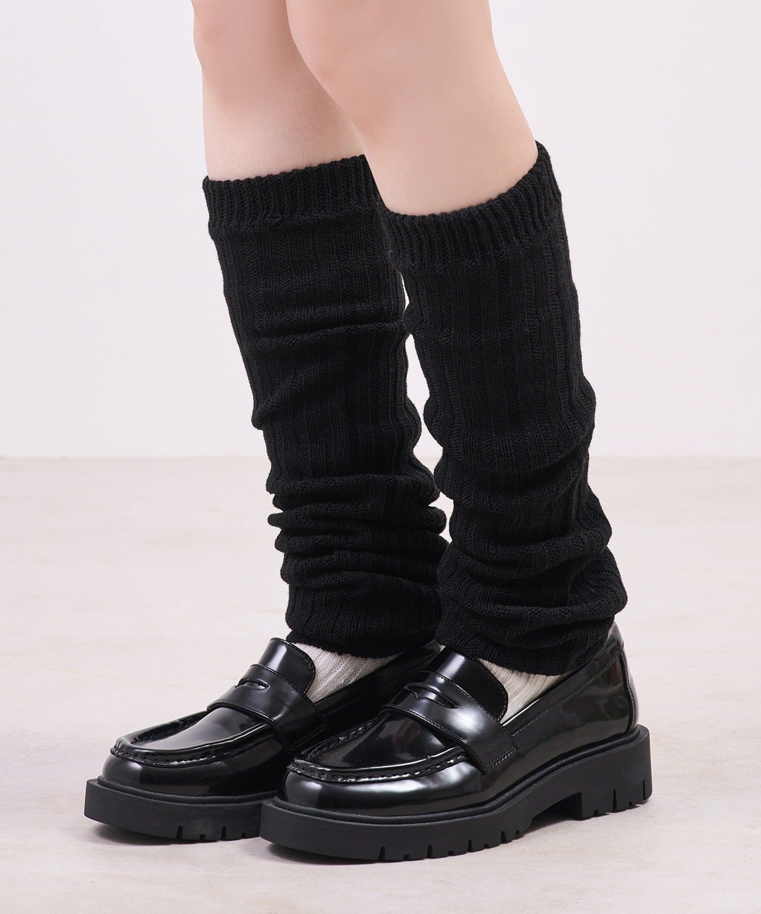 3COINS(スリーコインズ) リブレッグウォーマー