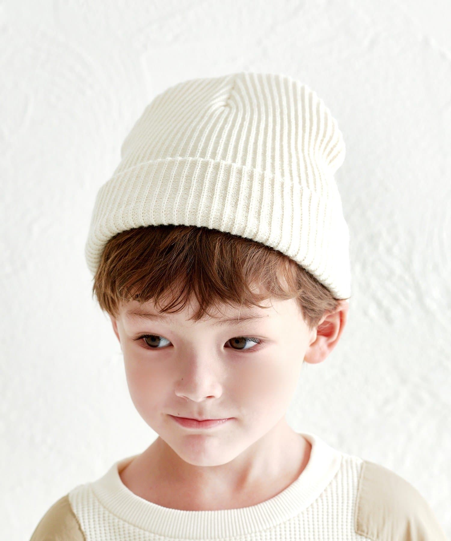 3COINS(スリーコインズ) KIDSリブニット帽