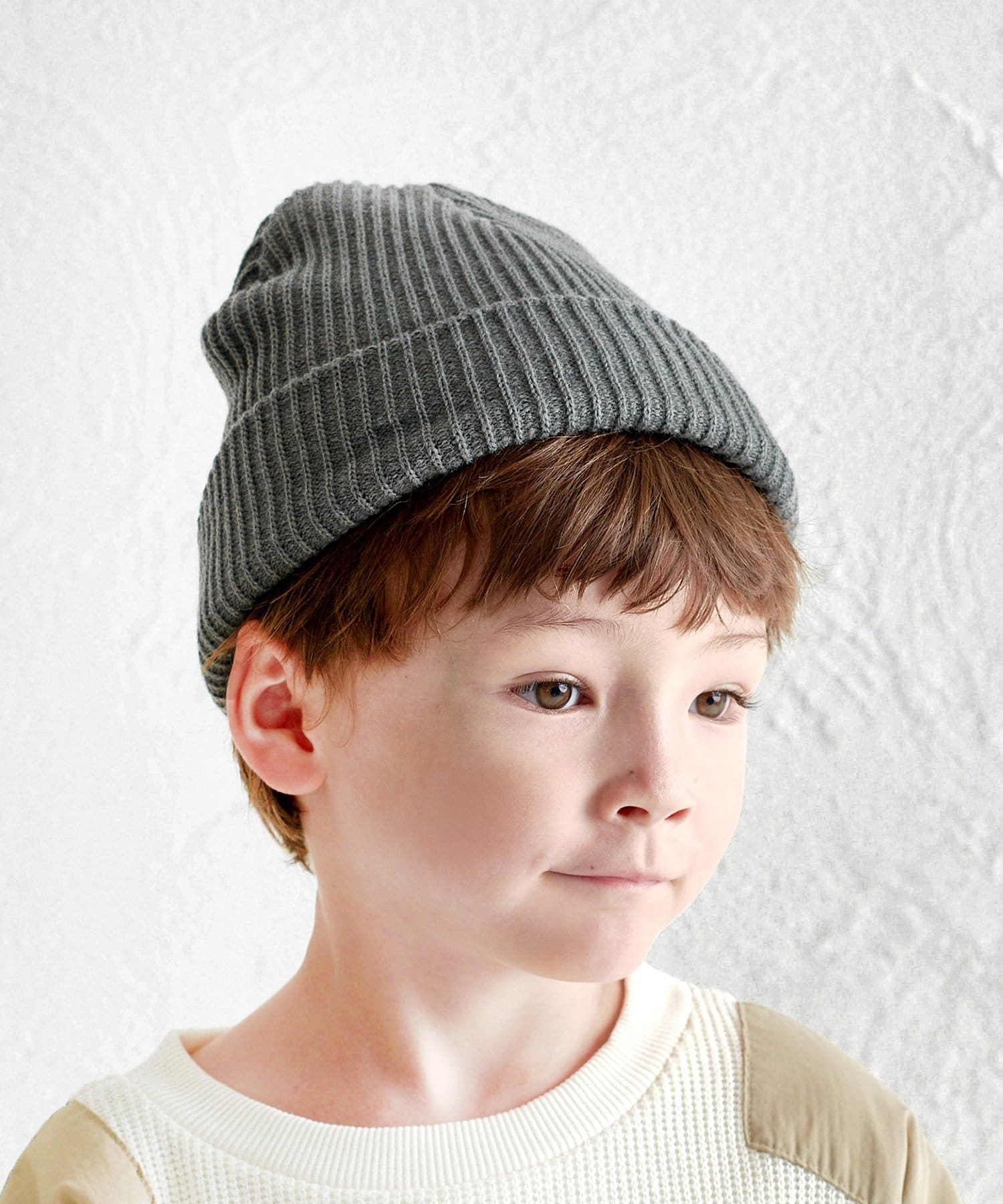 3COINS(スリーコインズ) KIDSリブニット帽