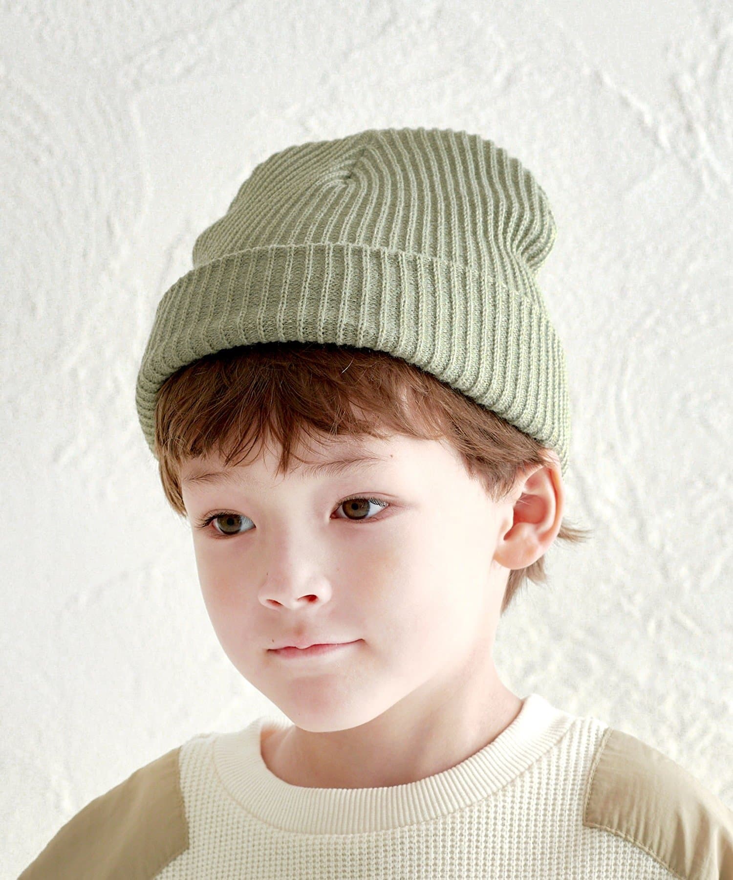 3COINS(スリーコインズ) KIDSリブニット帽