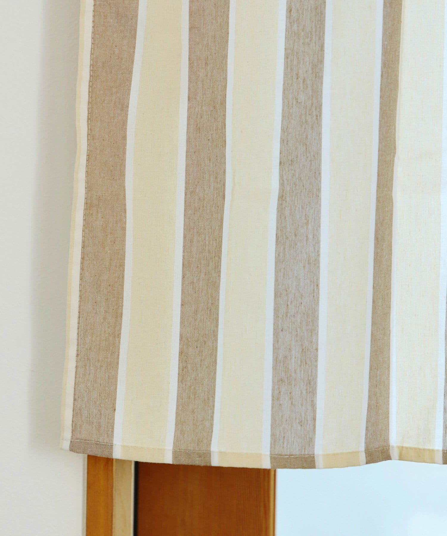 salut!(サリュ) ストライプロングカフェカーテン：75×105cm