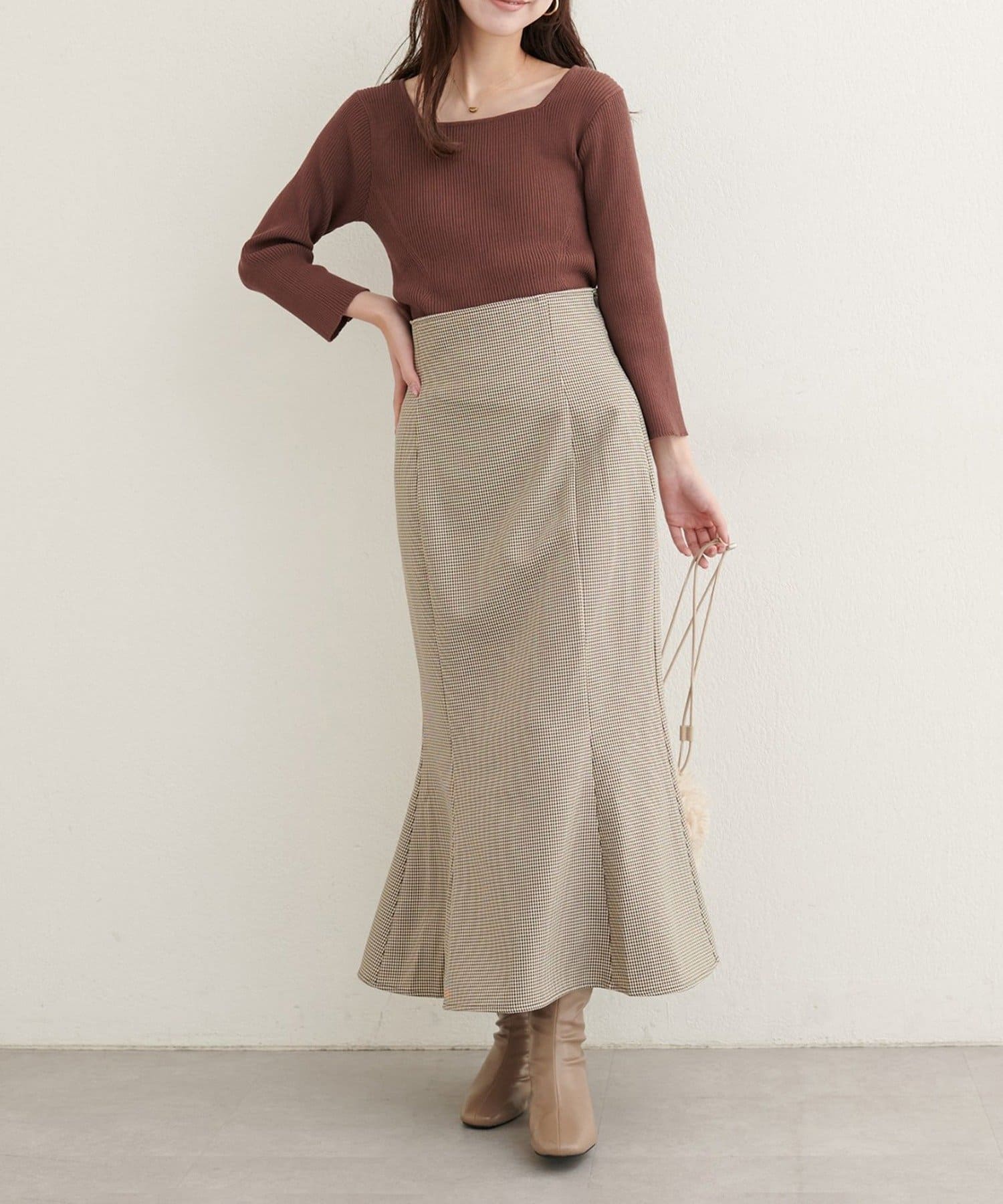 NICE CLAUP / OLIVE des OLIVE OUTLET(ナイスクラップ  / オリーブ デ オリーブ アウトレット) 【natural couture】前後２WAY7分袖リブニット
