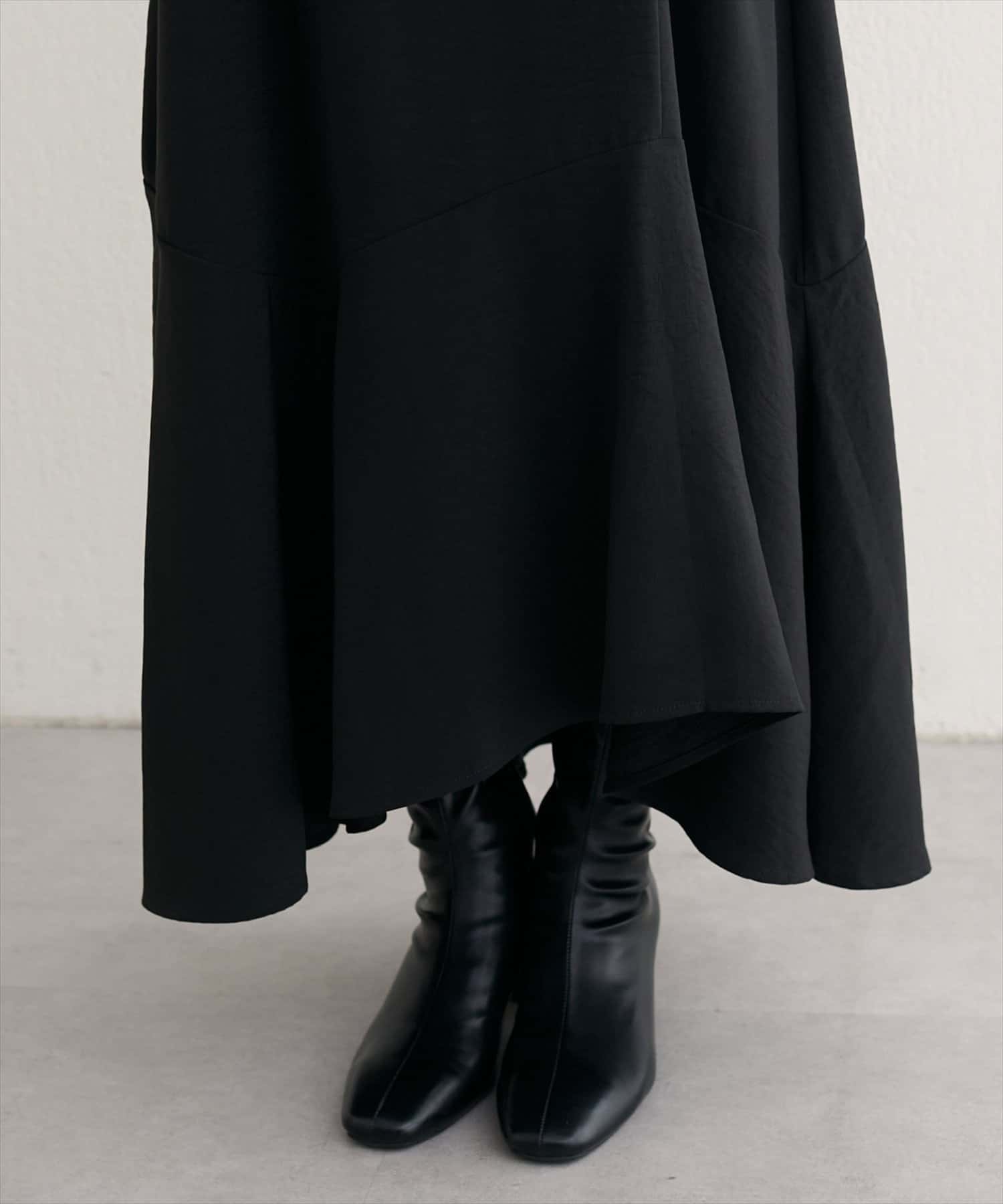 NICE CLAUP / OLIVE des OLIVE OUTLET(ナイスクラップ  / オリーブ デ オリーブ アウトレット) 【natural couture】アシメヘムキャミワンピース