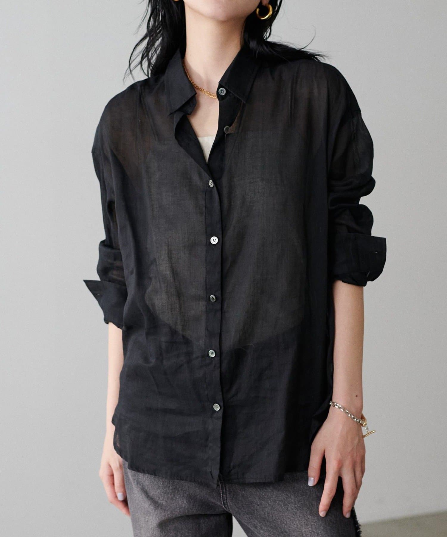 NICE CLAUP / OLIVE des OLIVE OUTLET(ナイスクラップ  / オリーブ デ オリーブ アウトレット) 【LARUTA】ラミーカシュクールシャツ