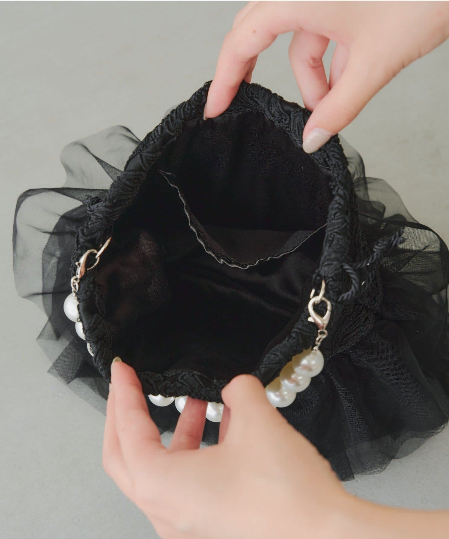 Lattice(ラティス) 【和装におすすめ/オケージョン】レース巾着バッグ