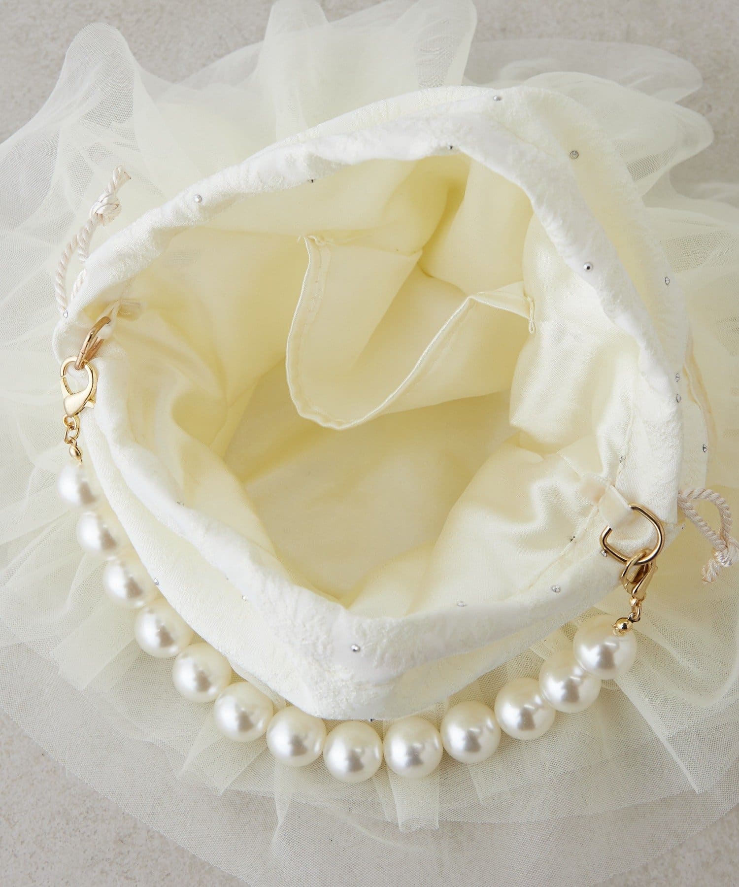 Lattice(ラティス) 【和装におすすめ/オケージョン】レース巾着バッグ