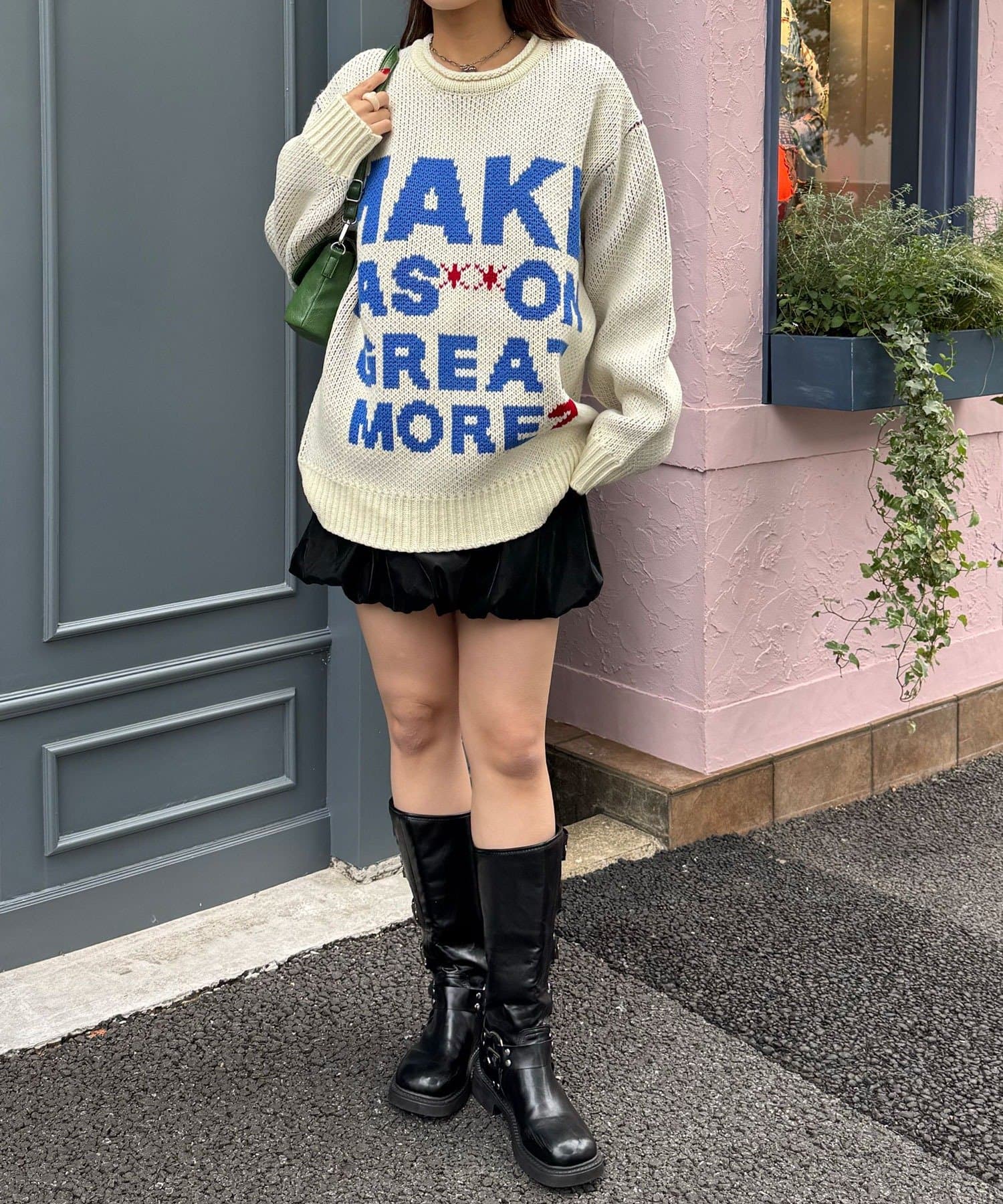 CIAOPANIC(チャオパニック) レザーライクバルーンミニスカート