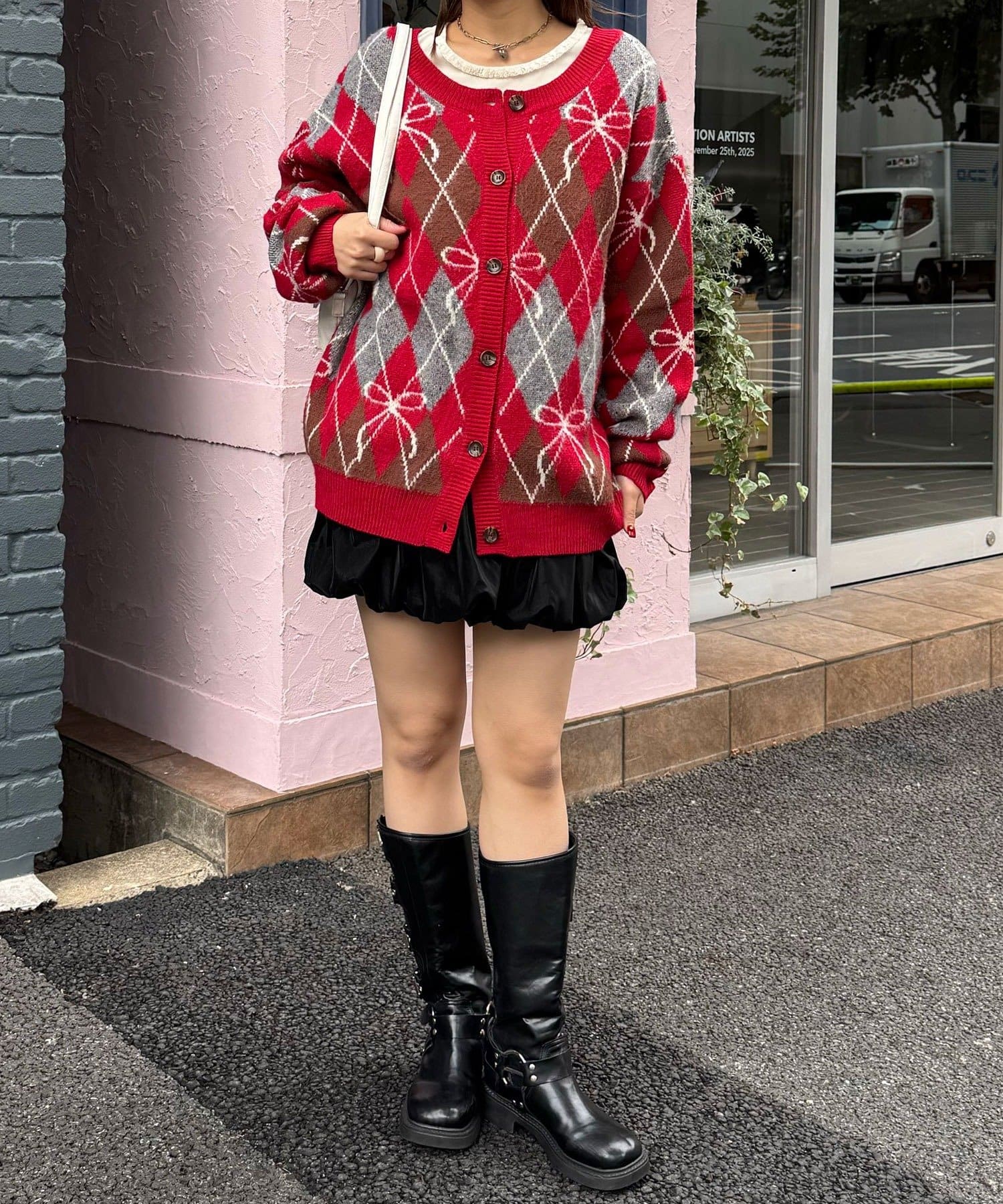 CIAOPANIC(チャオパニック) レザーライクバルーンミニスカート