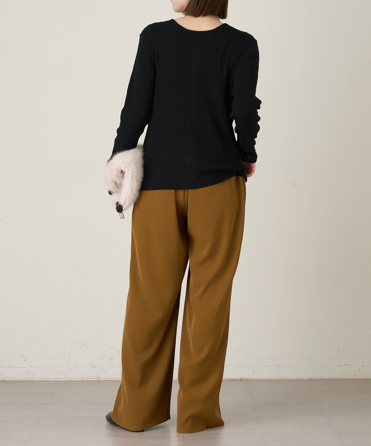 Omekashi(オメカシ) 2WAYフリルリブニットカーディガン