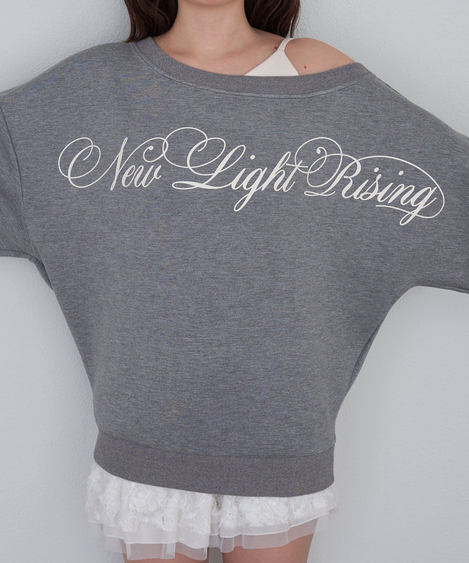 RAY CASSIN(レイカズン) レイヤードロゴワンショルスウェット