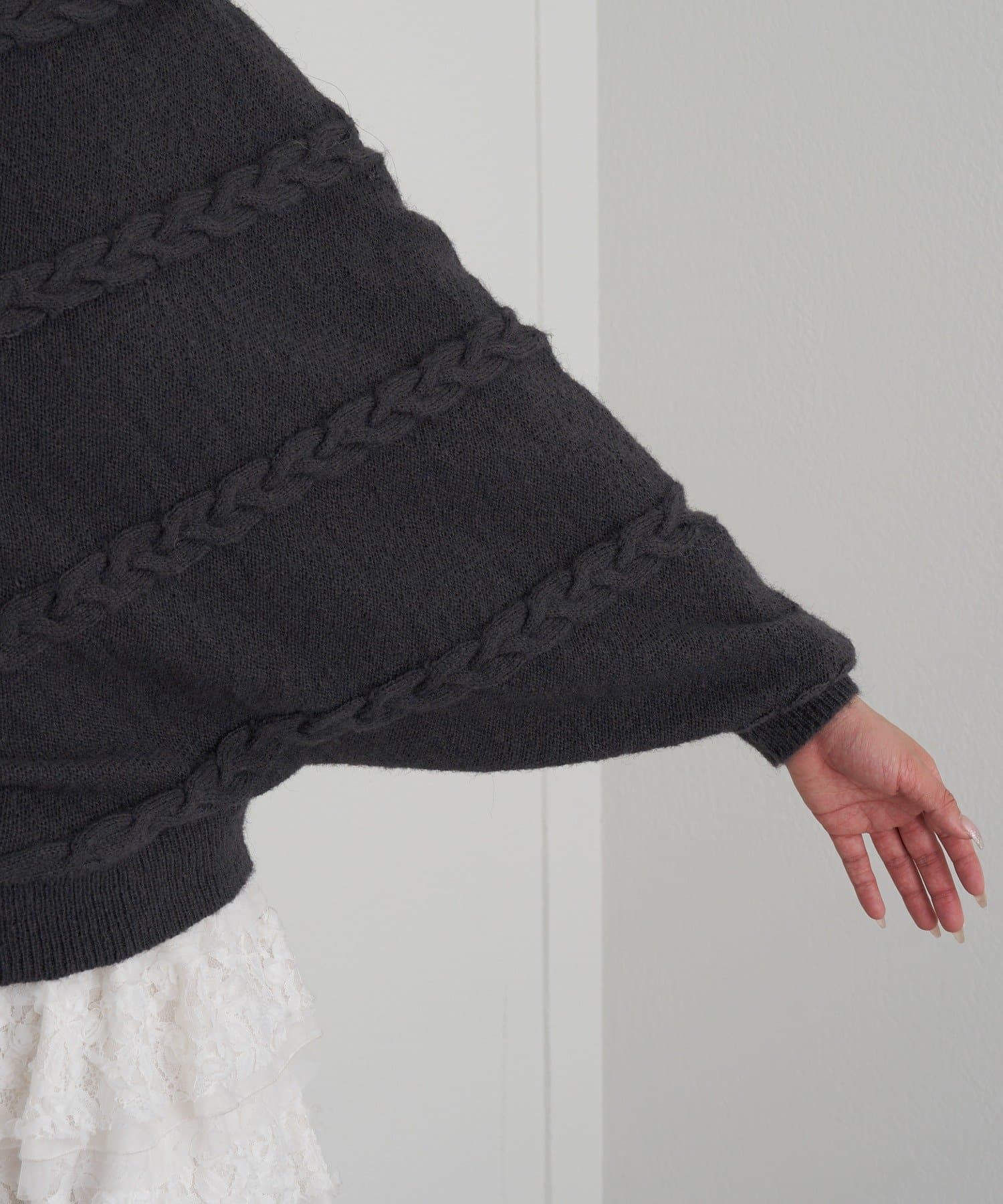 RAY CASSIN(レイカズン) ケーブルドルマンルーズニット