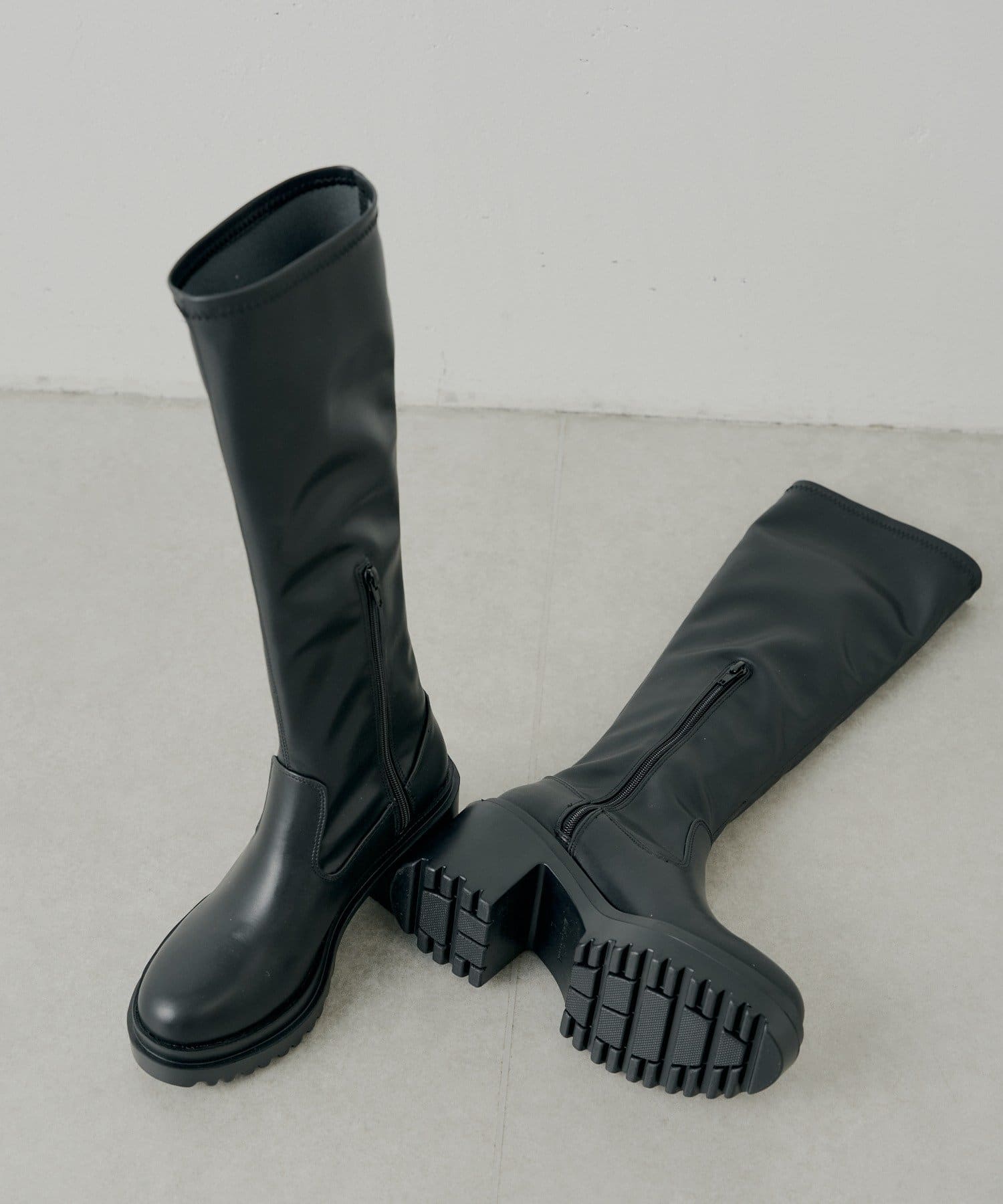 Chico(チコ) 【REVIVAL】厚底チャンキーストレッチロングブーツ