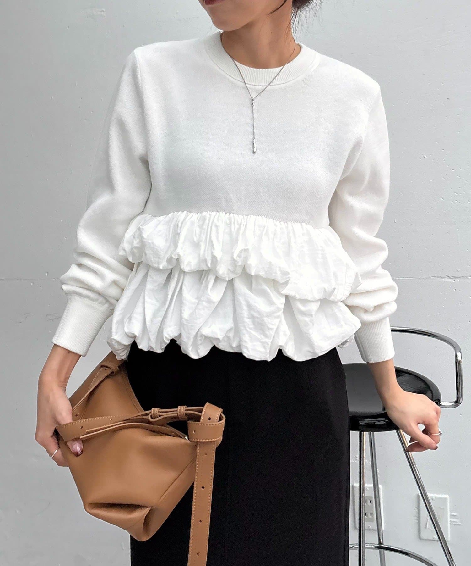 CAPRICIEUX LE'MAGE(カプリシュレマージュ) バルーンティアードプルオーバー