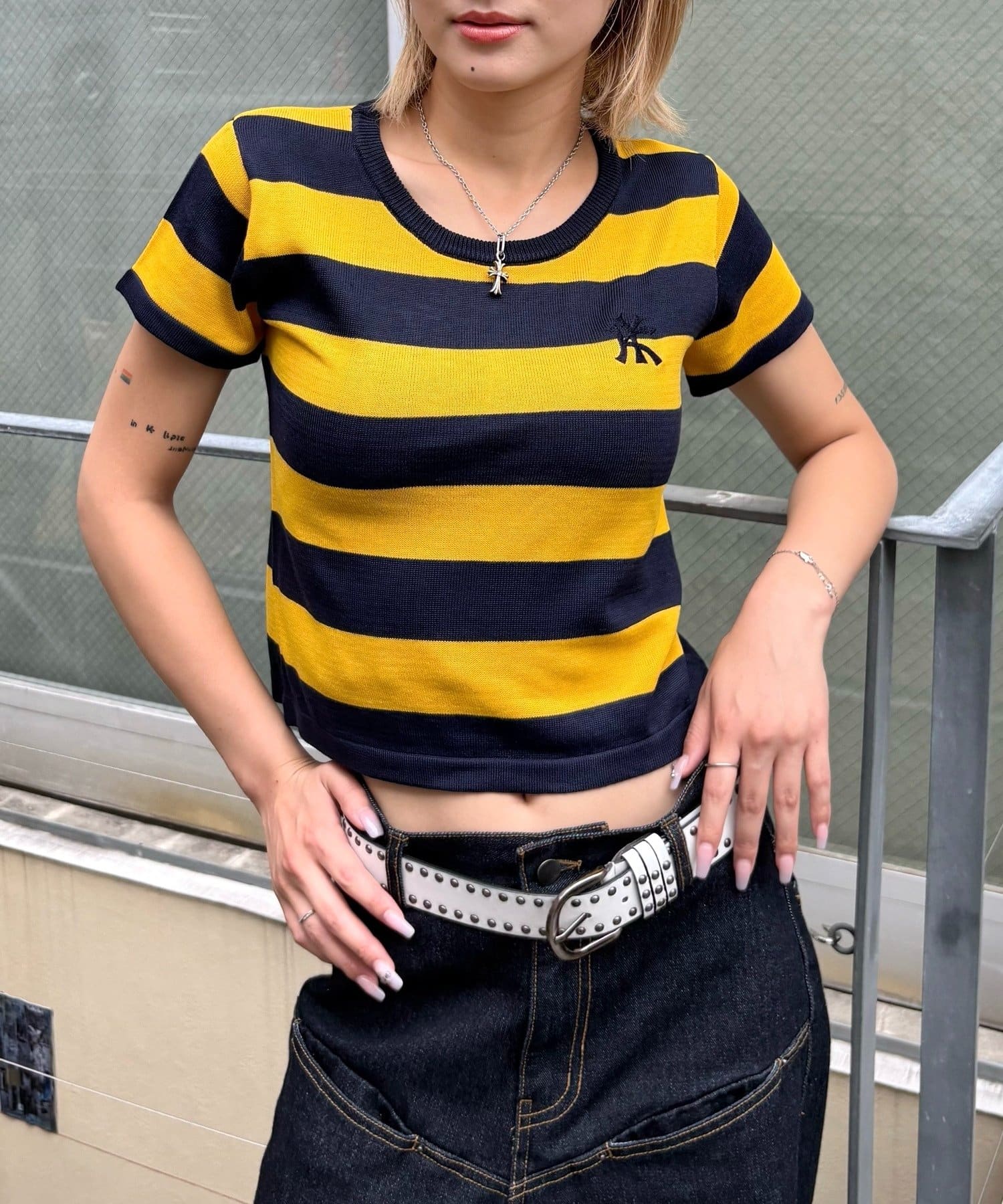OUTLET(アウトレット) 【WHO'S WHO gallery】ラガーボーダーコンパクトニット