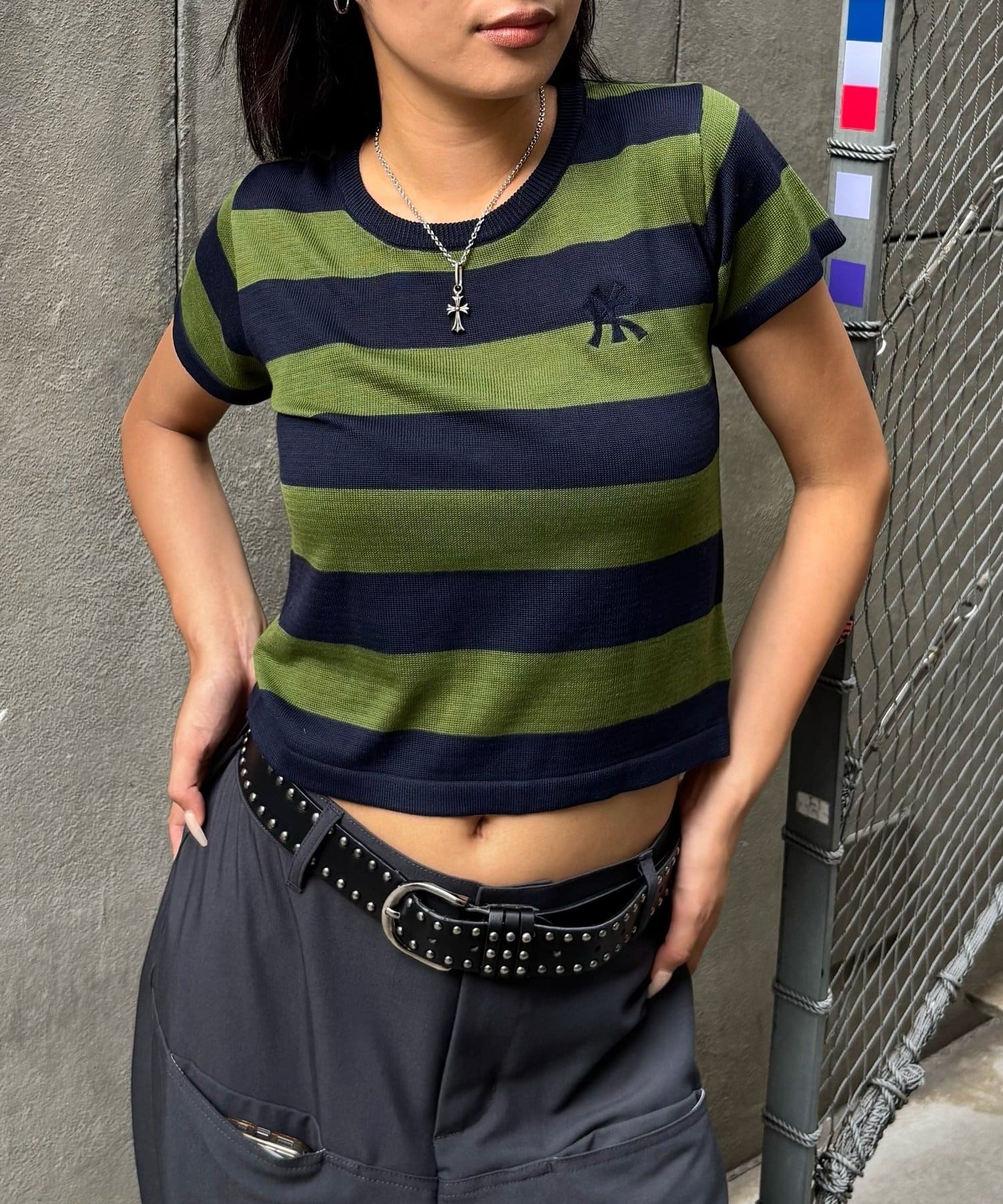 OUTLET(アウトレット) 【WHO'S WHO gallery】ラガーボーダーコンパクトニット