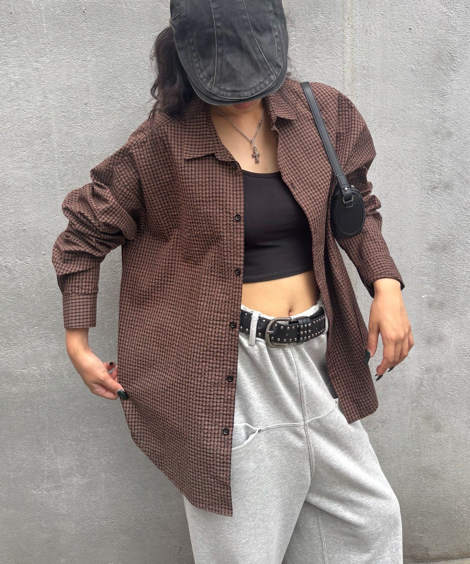 OUTLET(アウトレット) 【WHO'S WHO gallery】チェックBIGシャツ