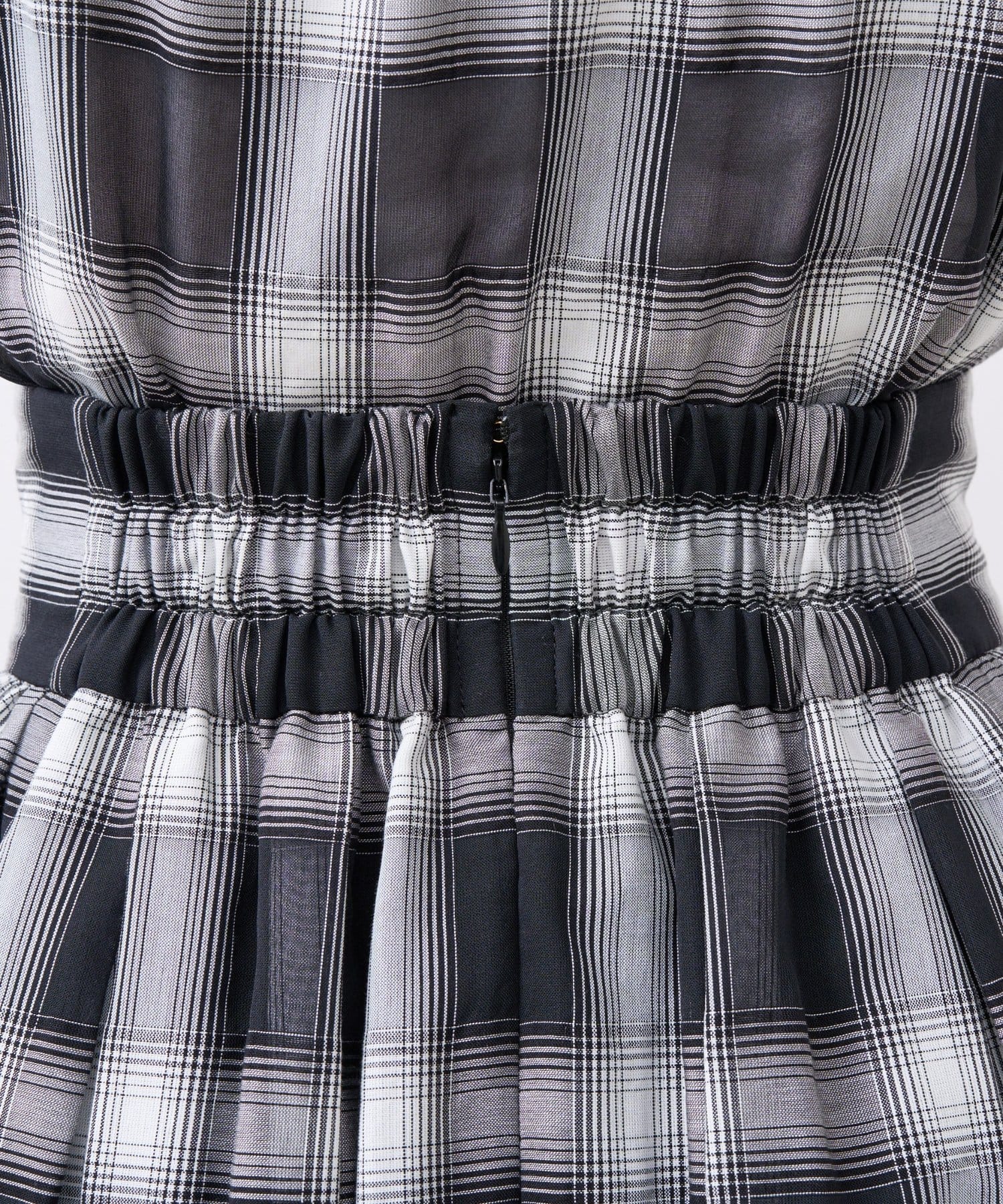 OUTLET(アウトレット) 【La boutique BonBon】シアーチェックギャザーロングスカート