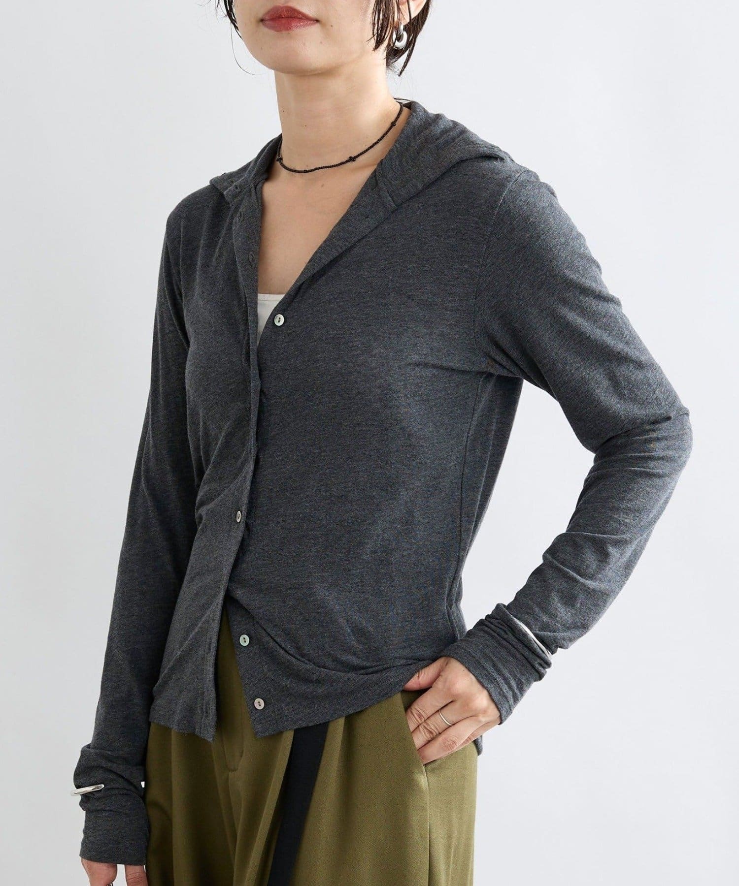 OUTLET(アウトレット) 【RIVE DROITE】ボタンタートルカットソー