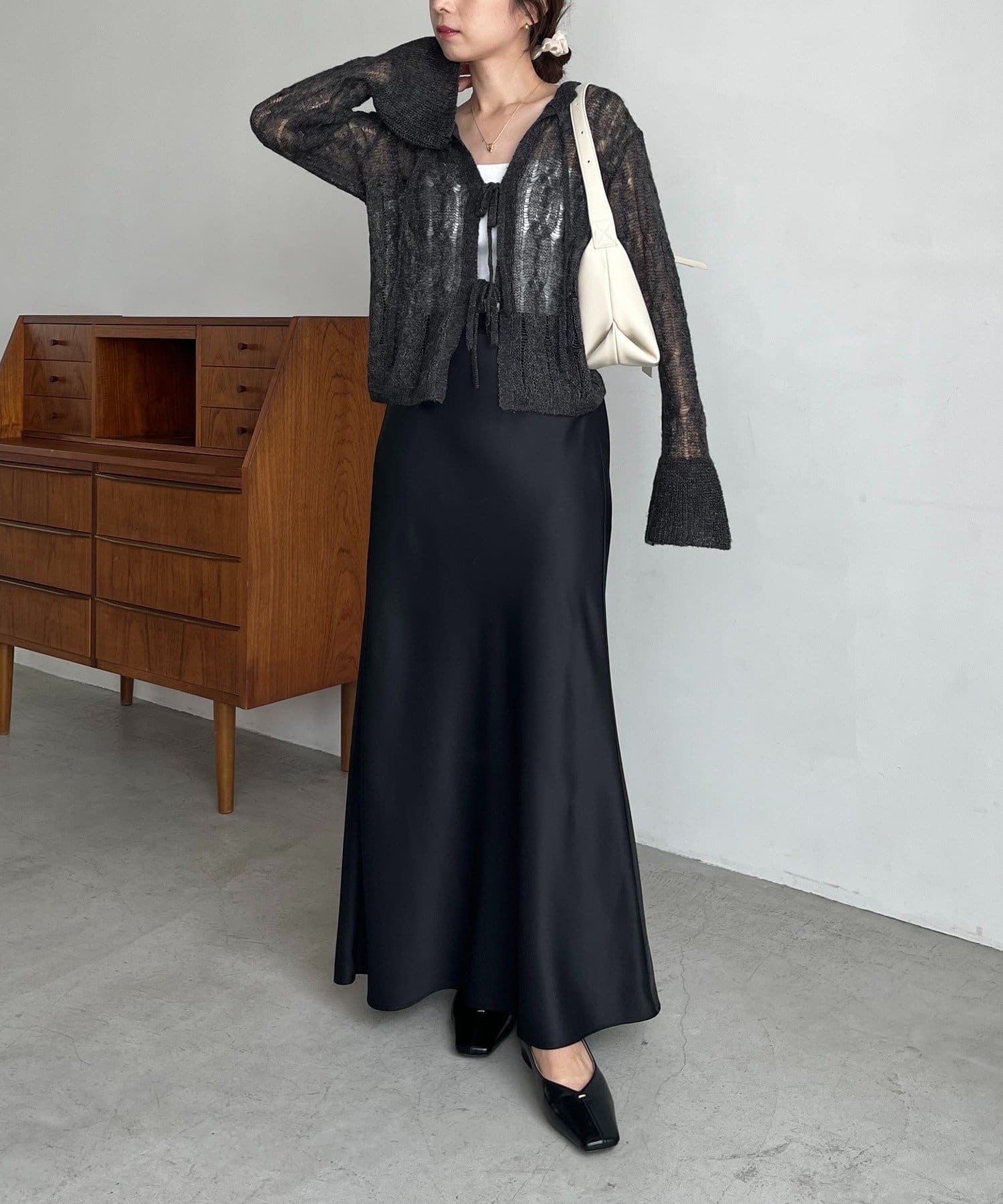 OUTLET(アウトレット) 【CAPRICIEUX LE'MAGE】2WAYモヘアリボンニット