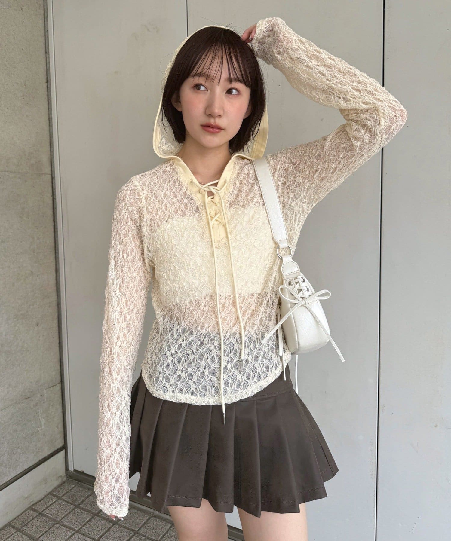 mystic】[mline]レースアップ フーディー | OUTLET(アウトレット 