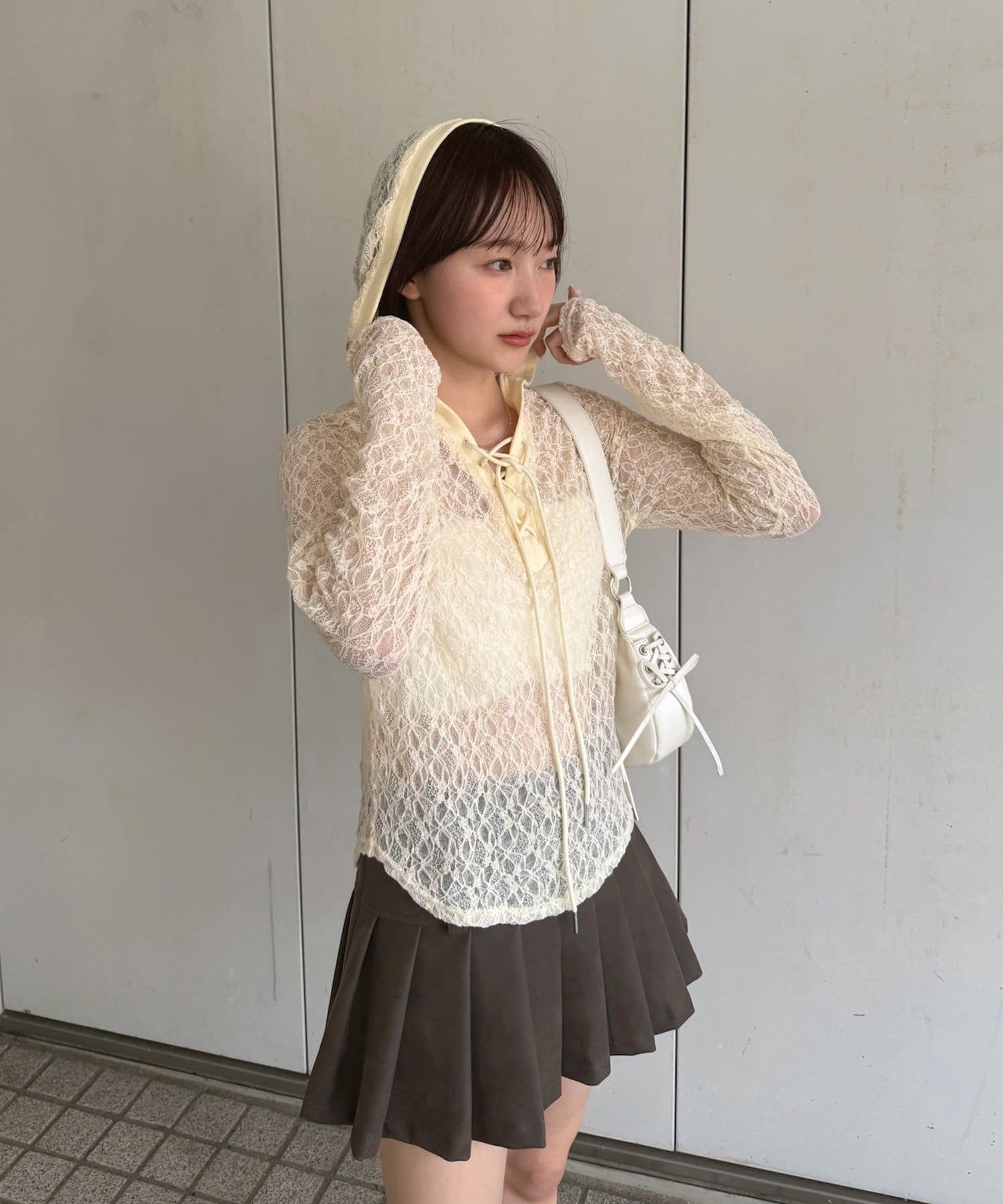 mystic】[mline]レースアップ フーディー | OUTLET(アウトレット