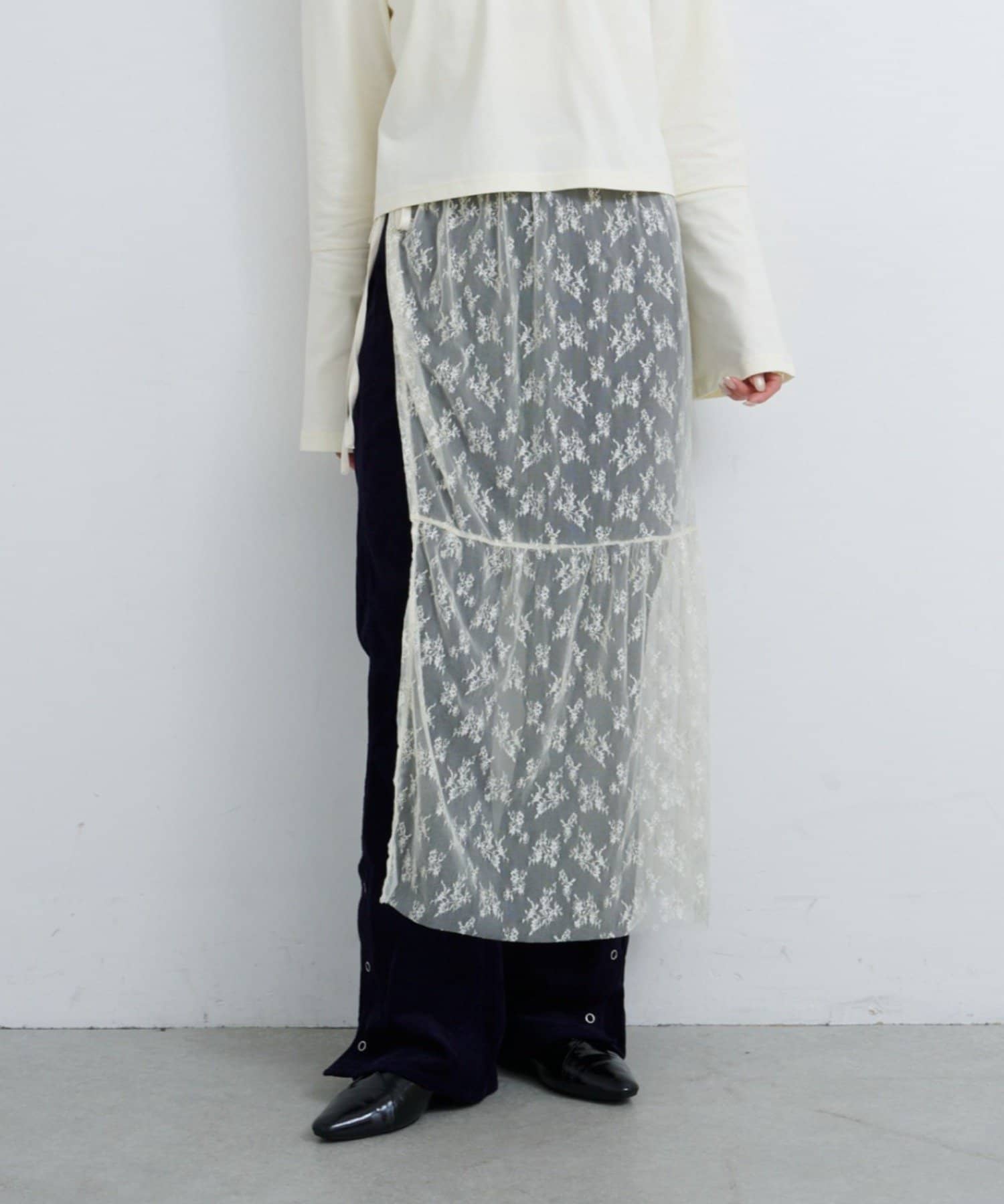 OUTLET(アウトレット) 【Kastane】B レースラップスカート