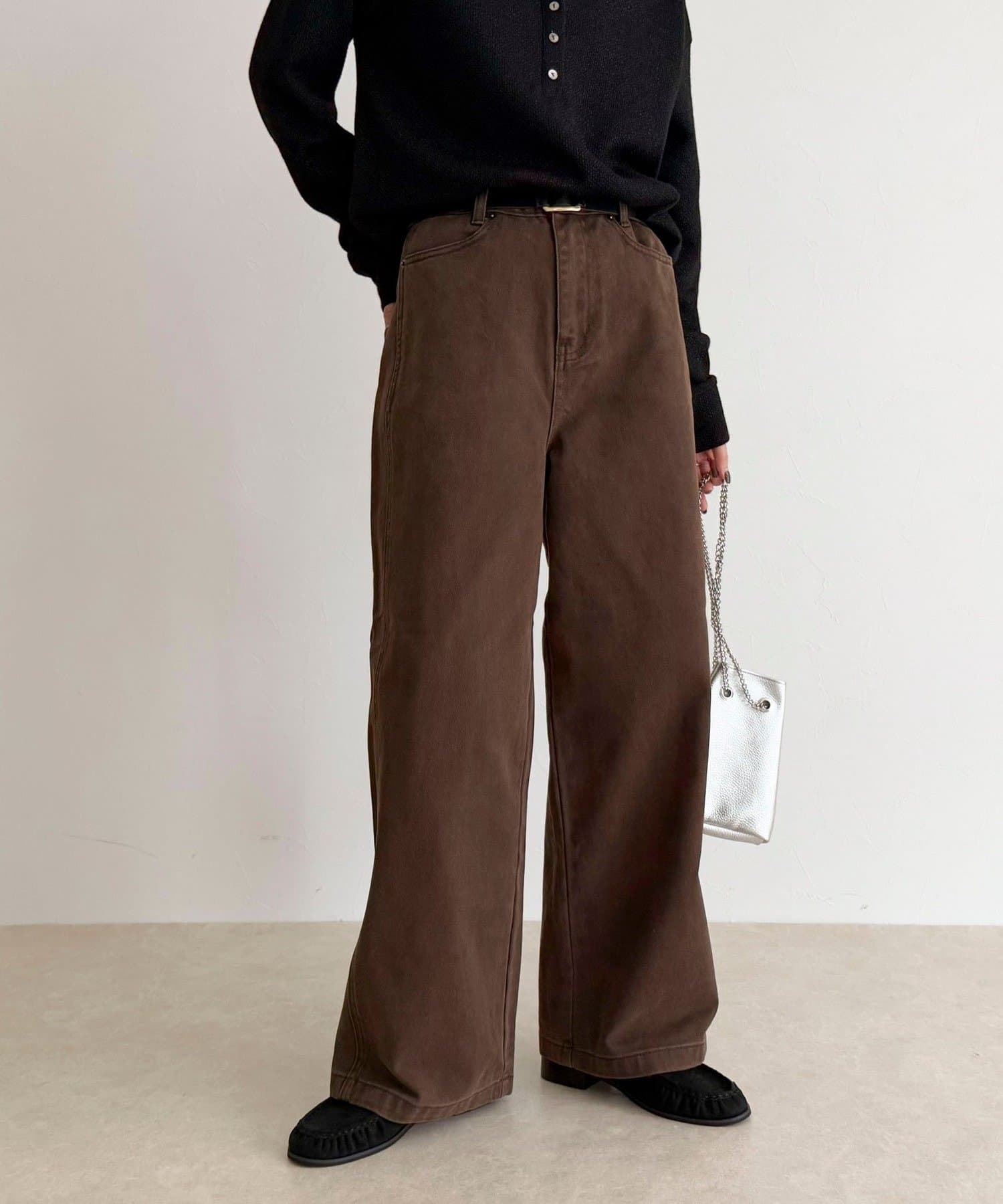 FREDY & GLOSTER(フレディ アンド グロスター) コットンツイルストレートパンツ
