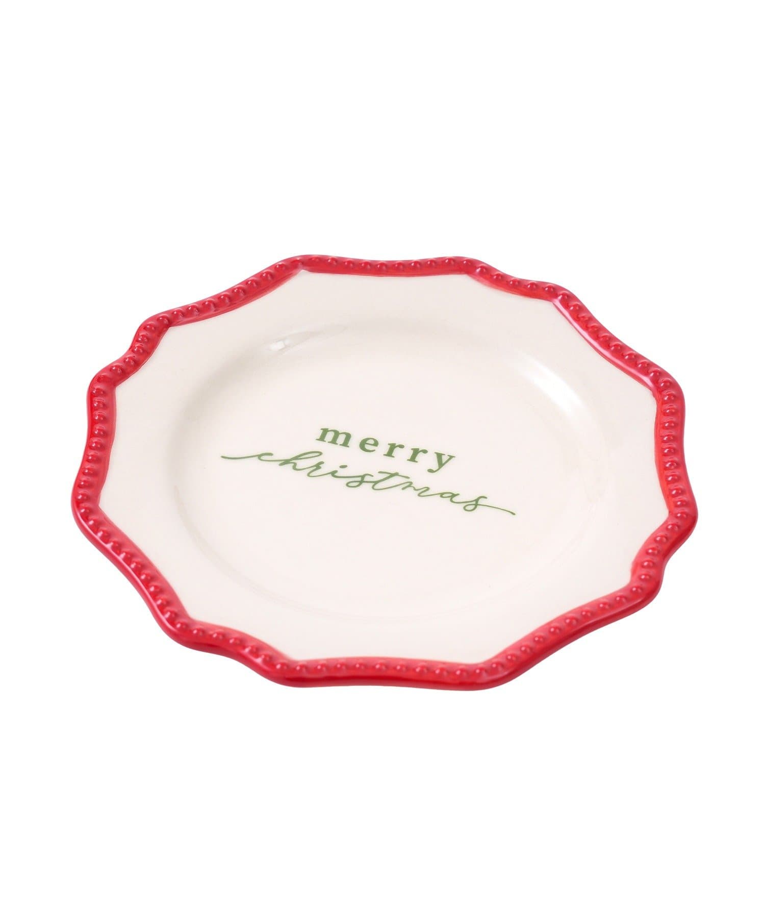 salut!(サリュ) クリスマススカラップラインプレート:16cm/クリスマスアフタヌーンティー