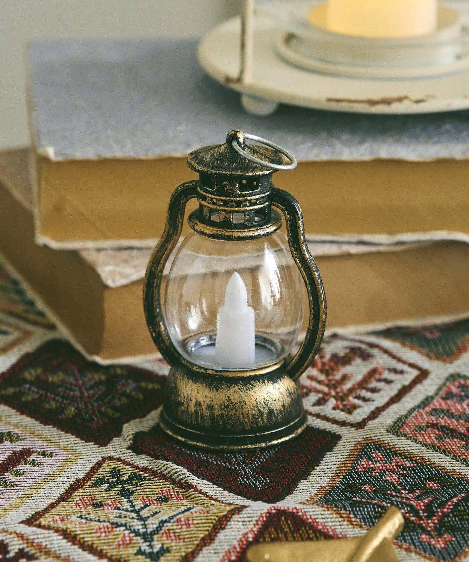 salut!(サリュ) アンティークミニLEDライトオブジェラウンド/クリスマスフリーマーケット