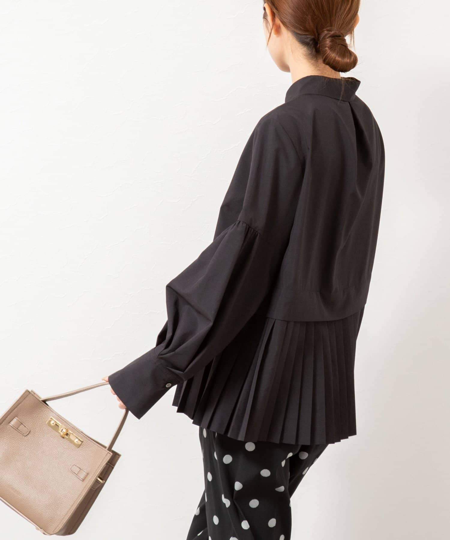 NOLLEY'S(ノーリーズ) ウォッシャブル切替プリーツブラウス