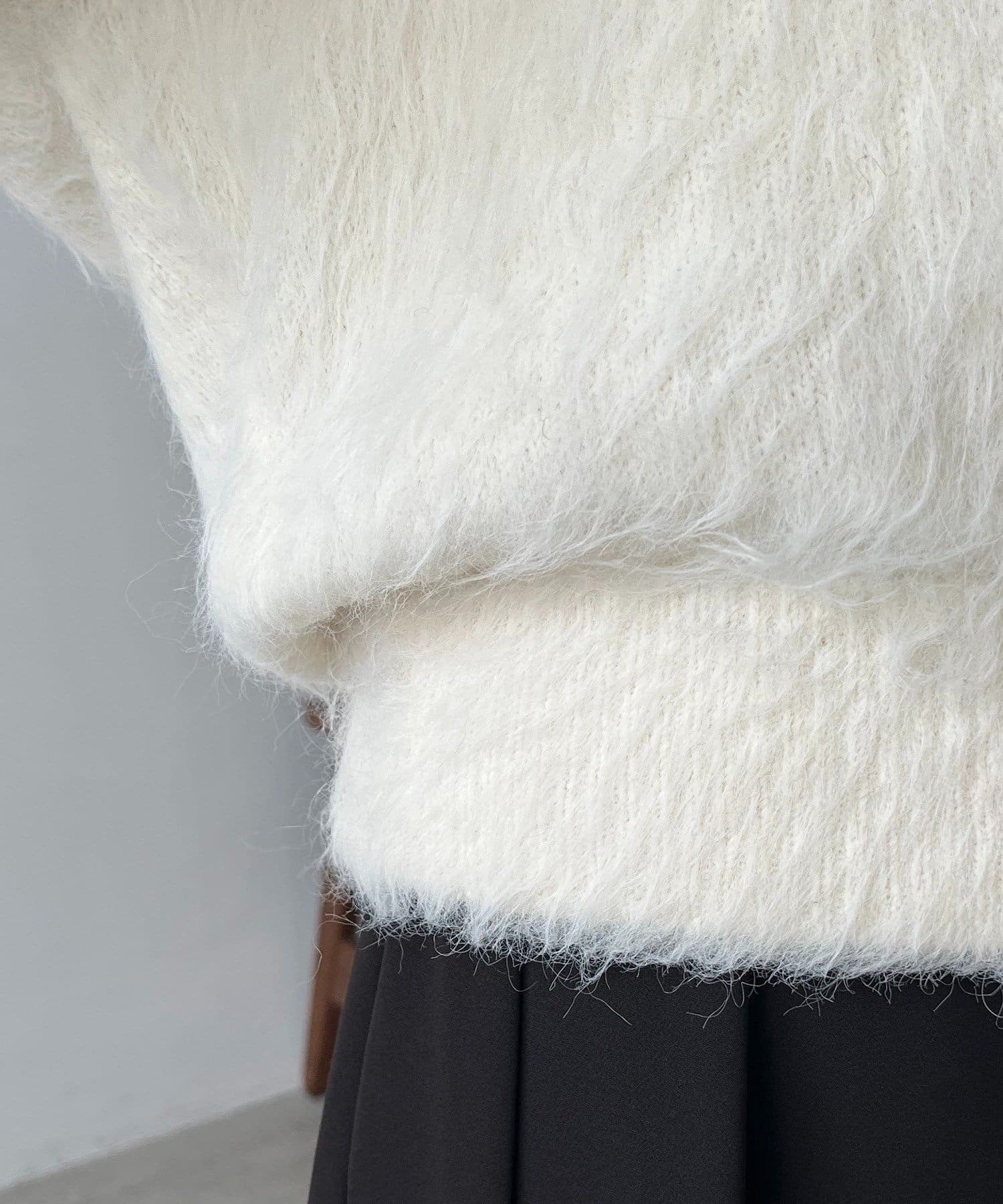 CAPRICIEUX LE'MAGE(カプリシュレマージュ) シャギーニットフーディ