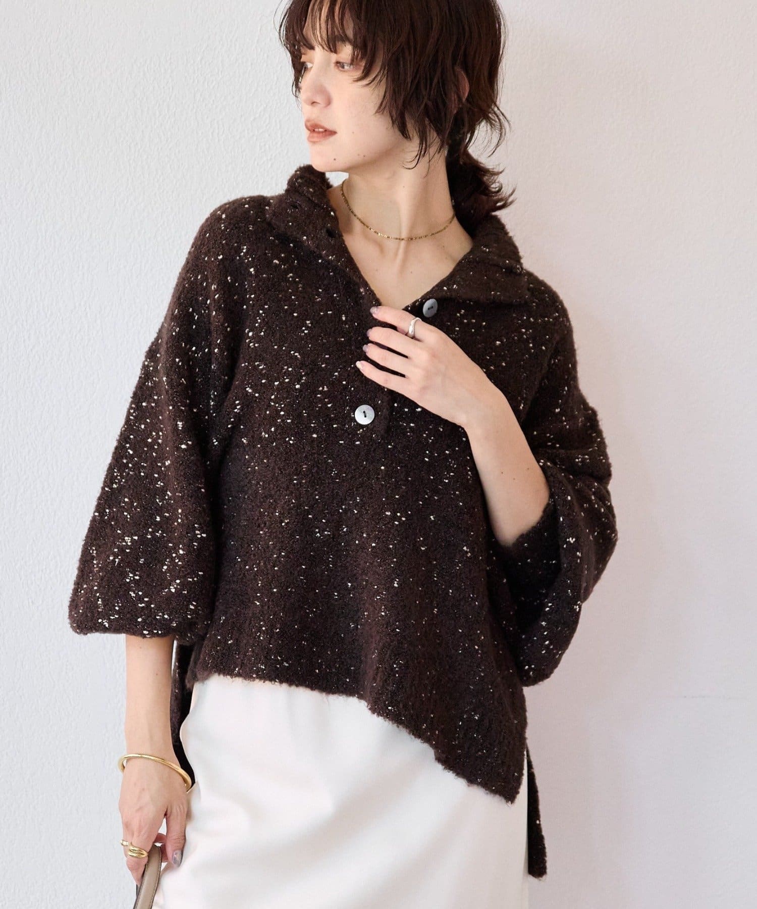 RIVE DROITE(リヴドロワ) 予約【キャッチーな編地】ラメノット2wayタートル/1月中旬お届け予定