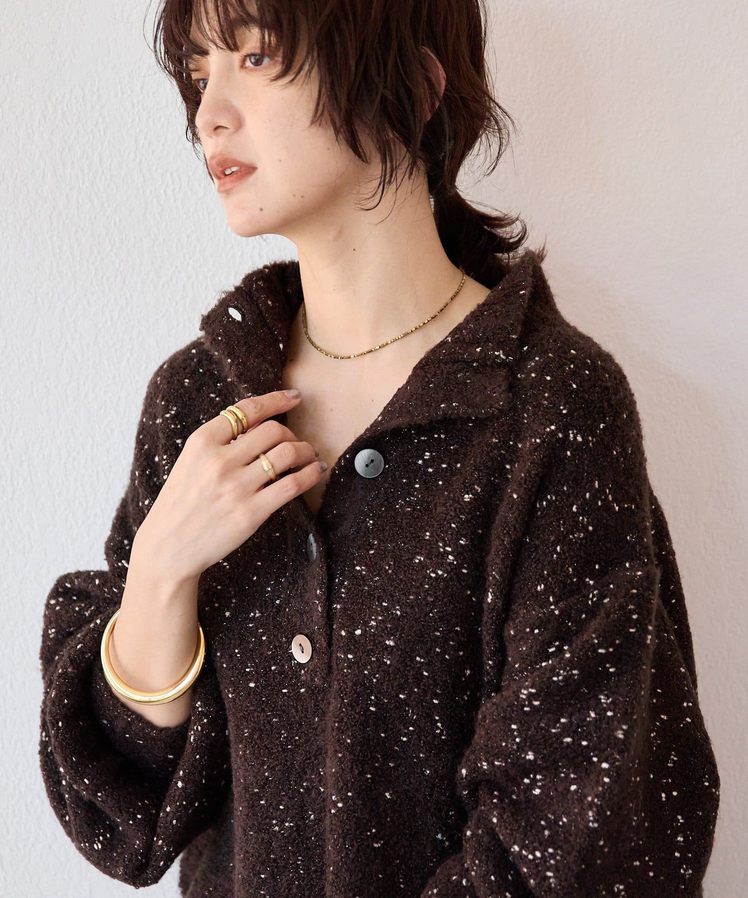 RIVE DROITE(リヴドロワ) 予約【キャッチーな編地】ラメノット2wayタートル/1月中旬お届け予定