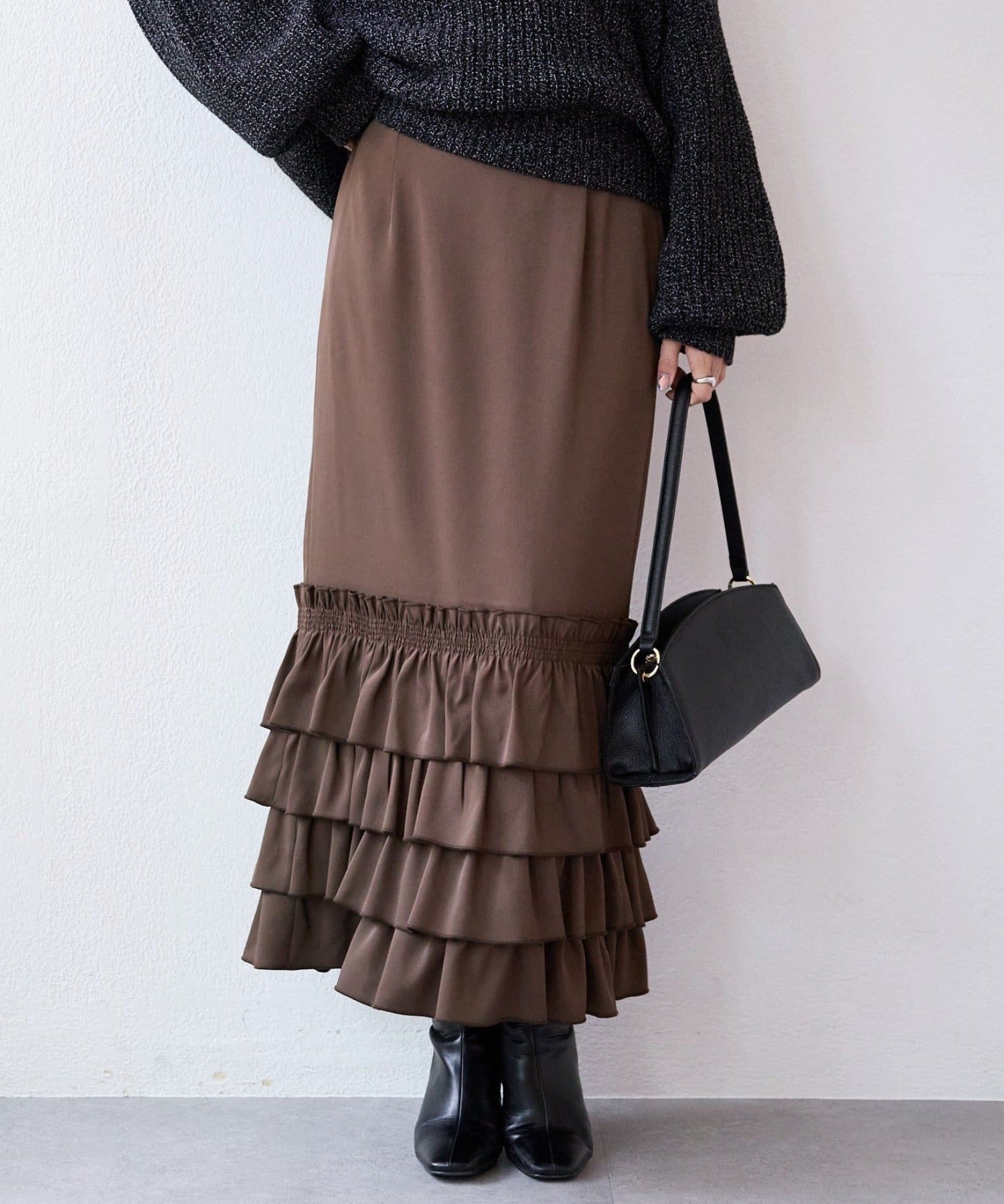 RIVE DROITE(リヴドロワ) 予約【着映え◎】フリルタイトスカート