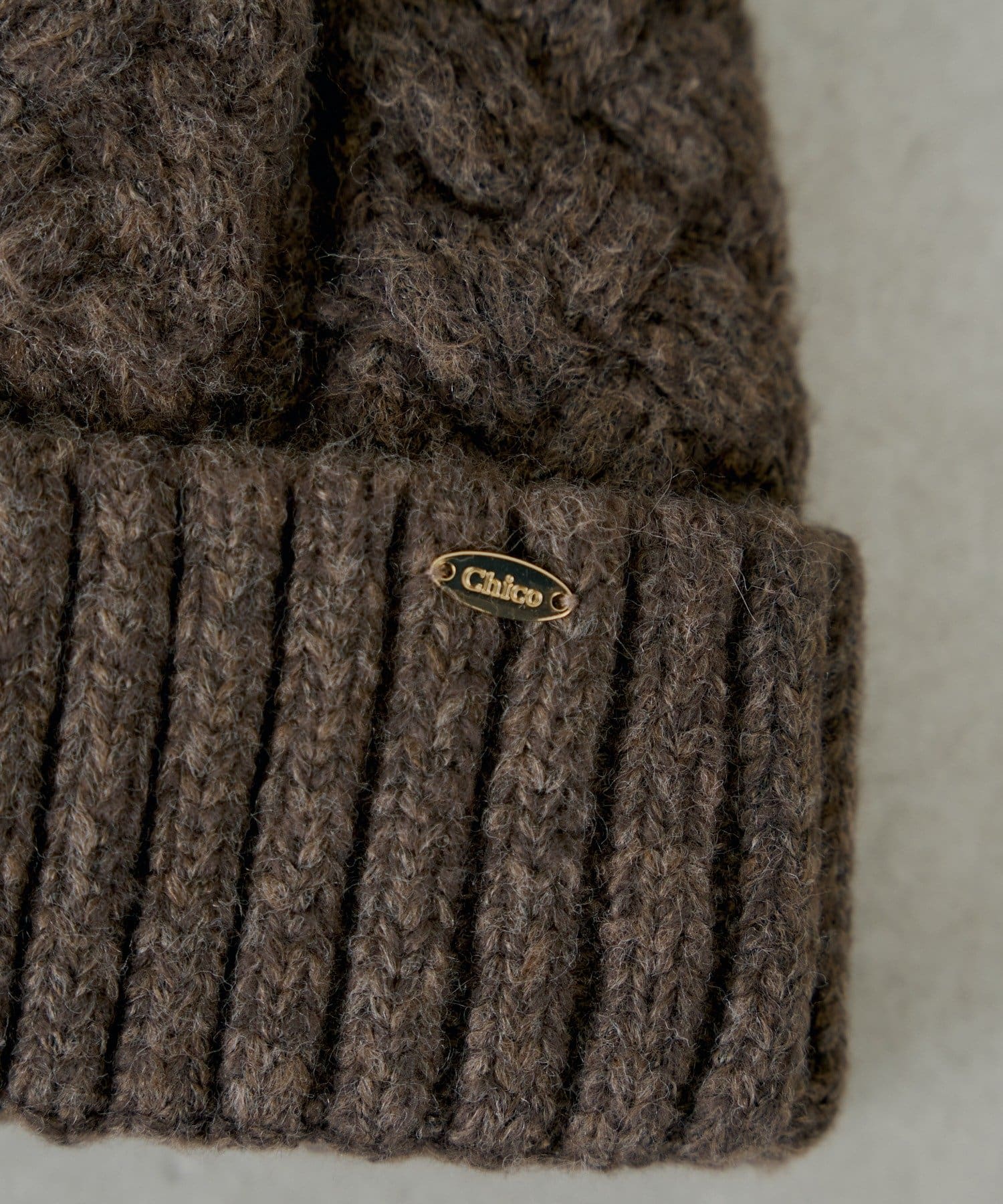 Chico(チコ) ファー付きケーブルニット帽