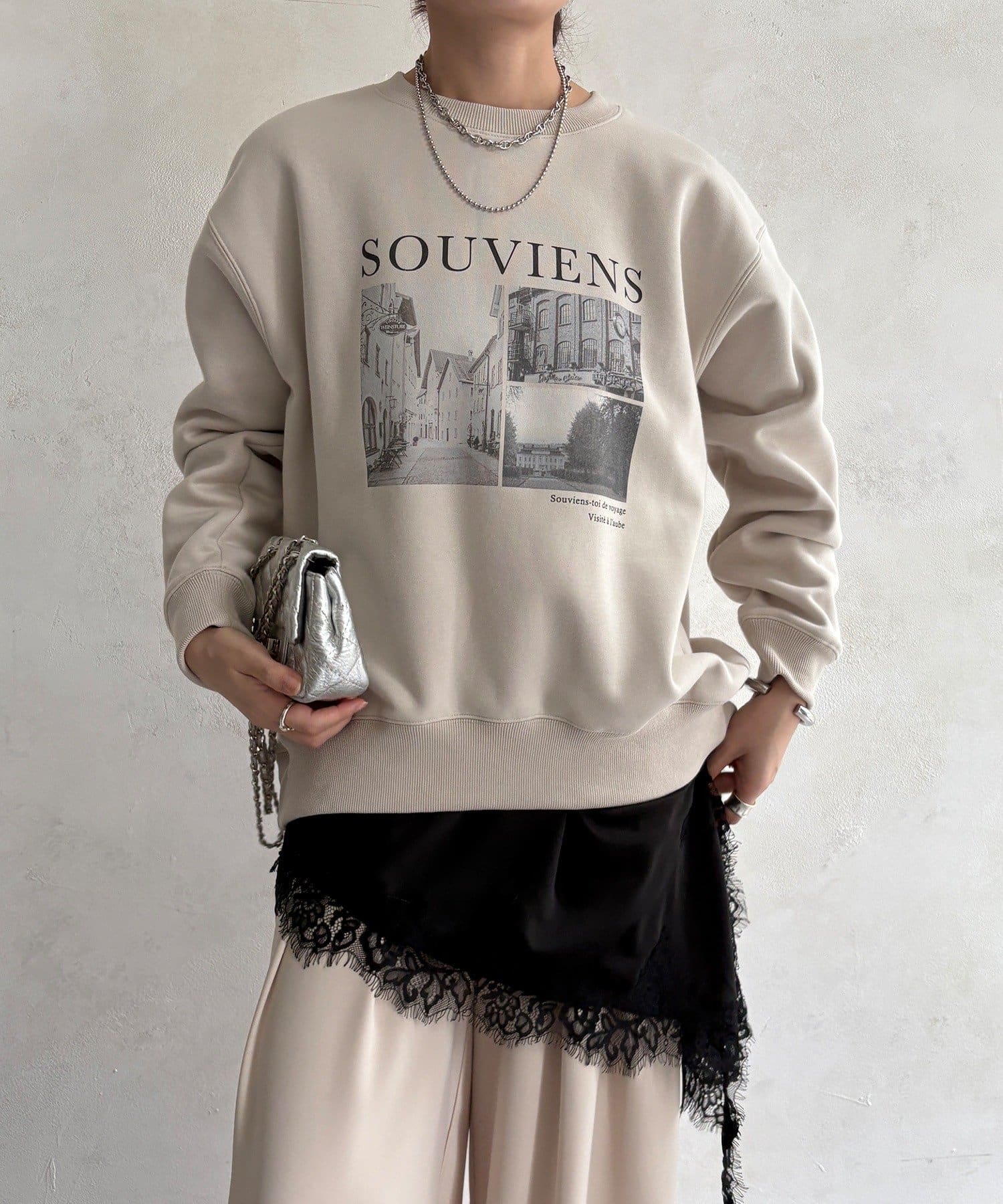 DOUDOU(ドゥドゥ) 【WEB限定】バックジップフォト裏ボアトップス