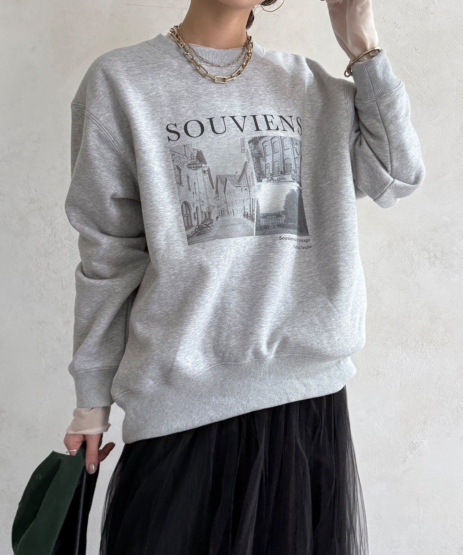 DOUDOU(ドゥドゥ) 【WEB限定】バックジップフォト裏ボアトップス