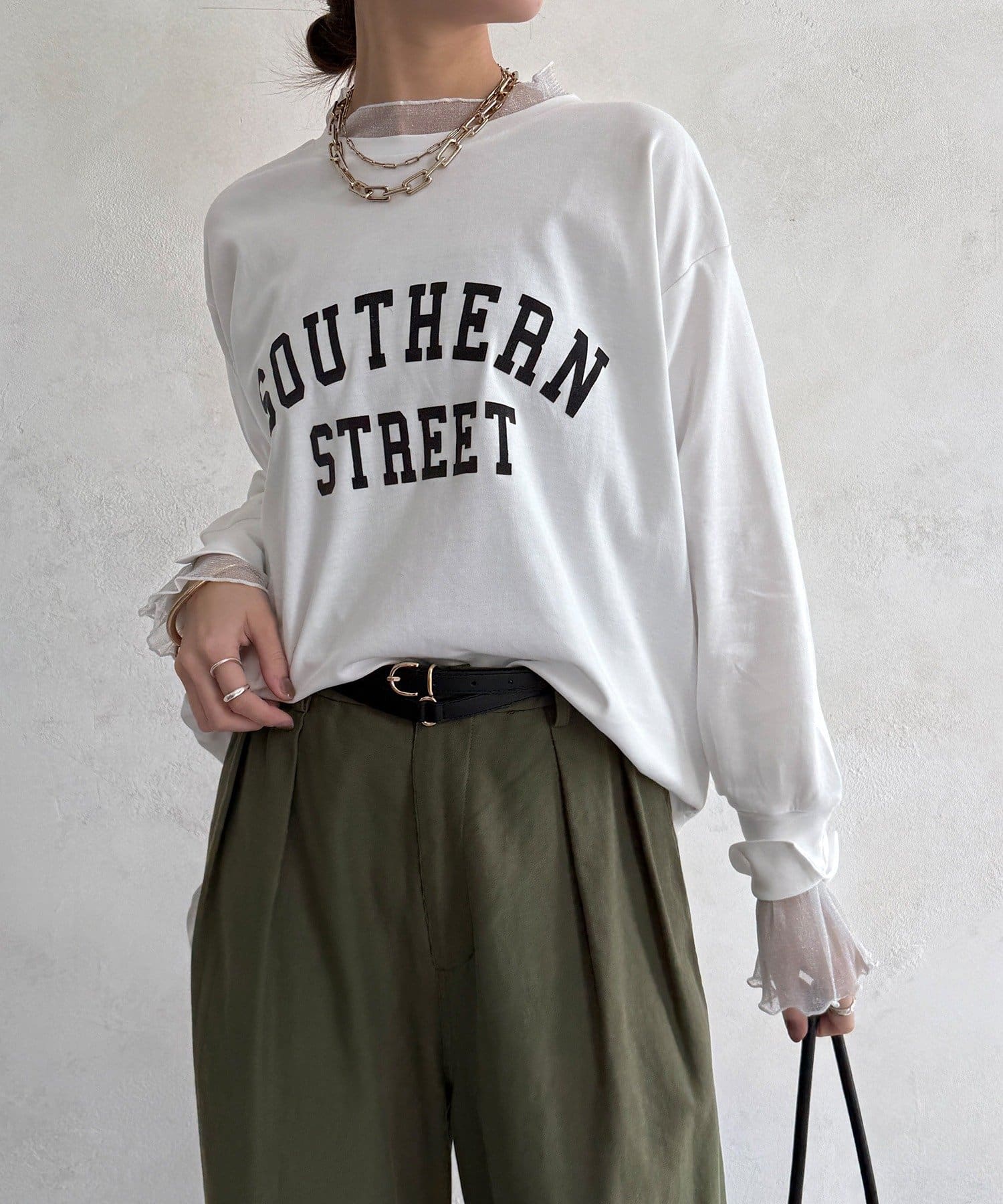 DOUDOU(ドゥドゥ) 【WEB限定】フロッキーロゴレイヤードトップス