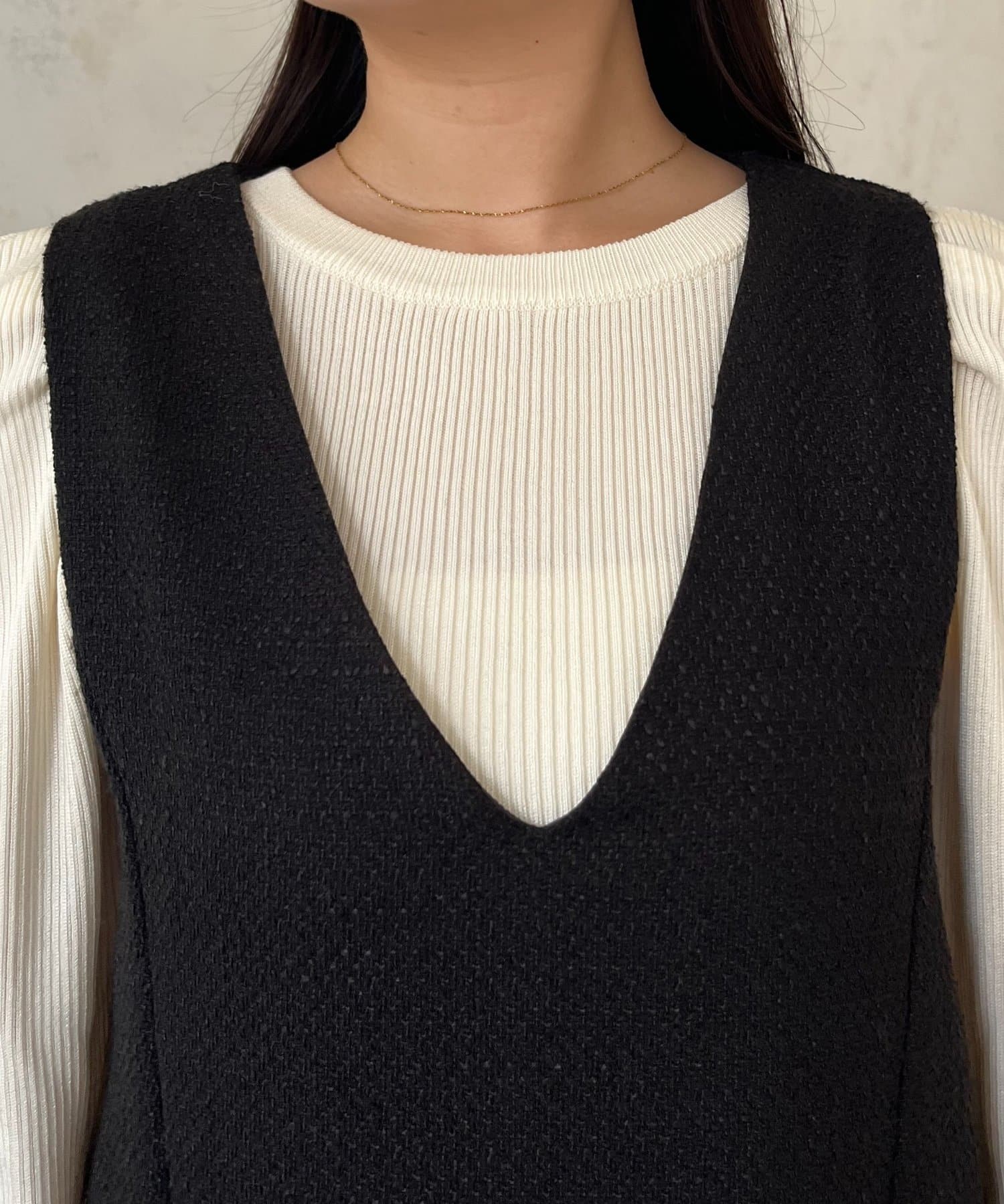 prose verse(プロズヴェール) 裾バルーンツイードジャンスカ