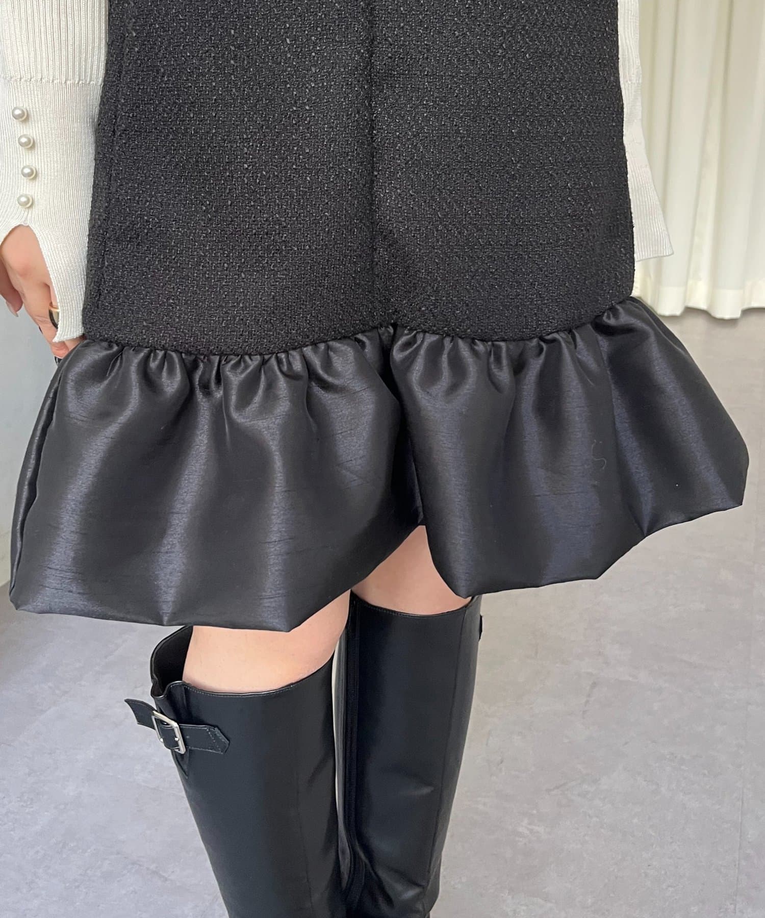 prose verse(プロズヴェール) 裾バルーンツイードジャンスカ