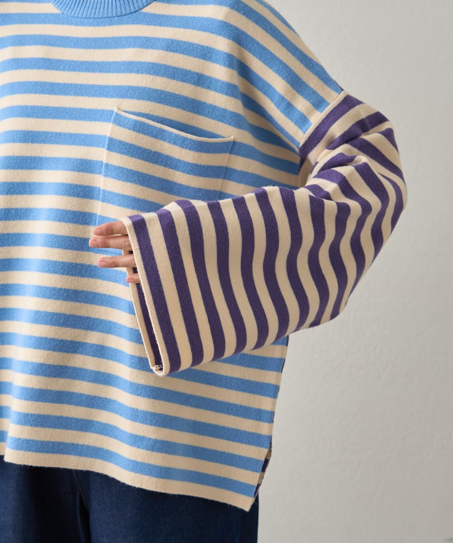 CIAOPANIC TYPY(チャオパニックティピー) 【GEVACO】ショートボーダーニットプルオーバー