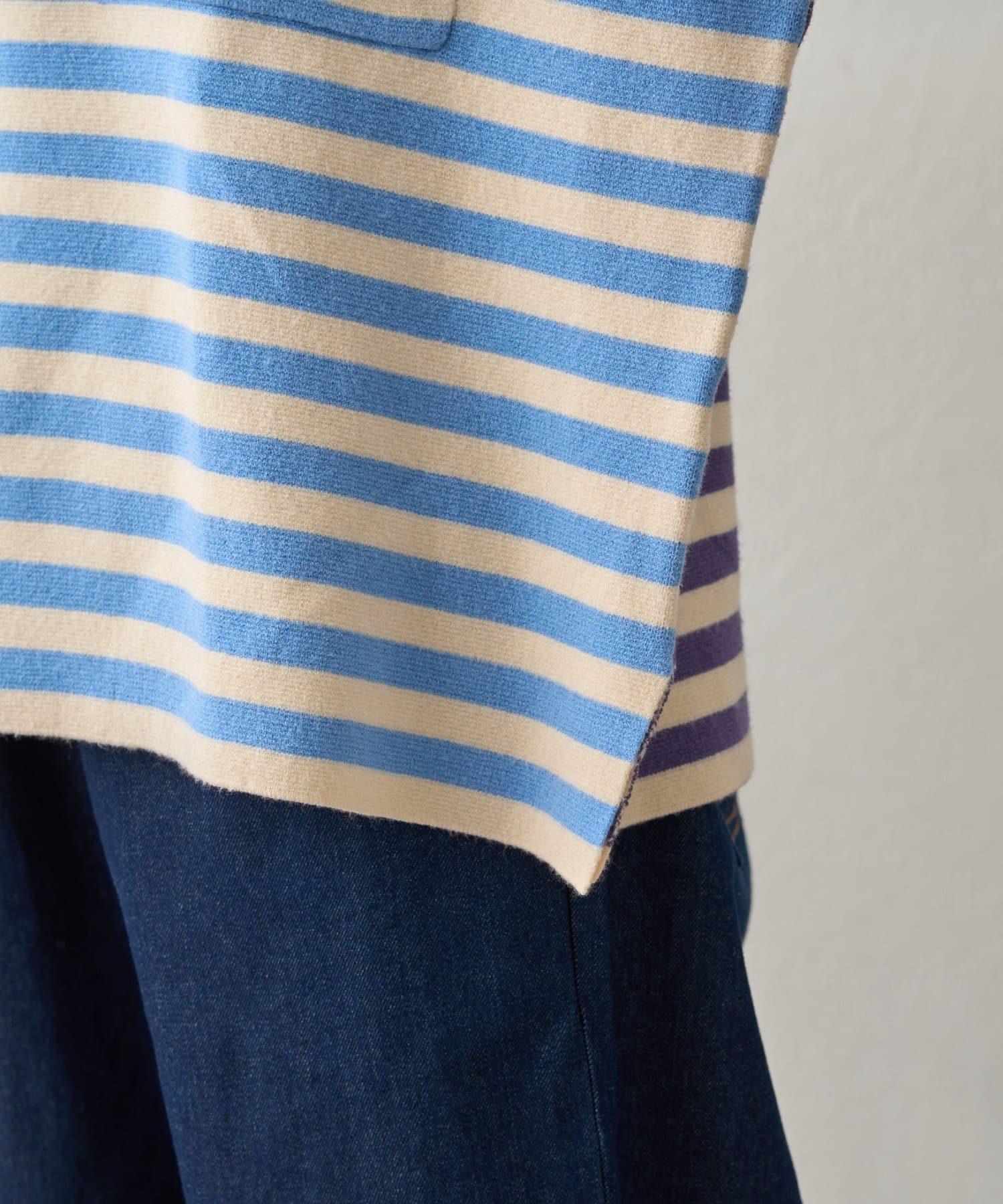 CIAOPANIC TYPY(チャオパニックティピー) 【GEVACO】ショートボーダーニットプルオーバー