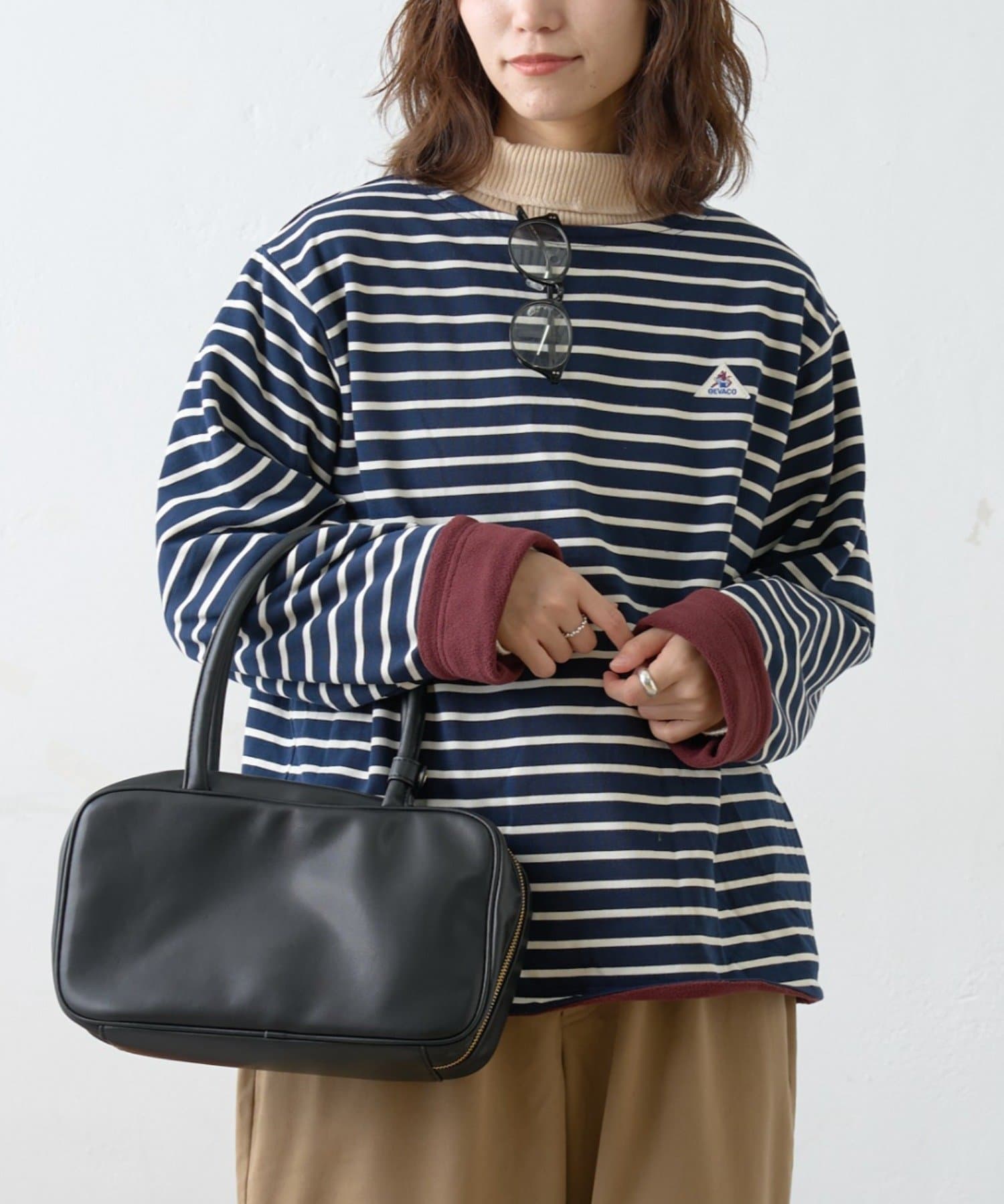 CIAOPANIC TYPY(チャオパニックティピー) 【GEVACO】裏フリースボートネックリバーシブルプルオーバー